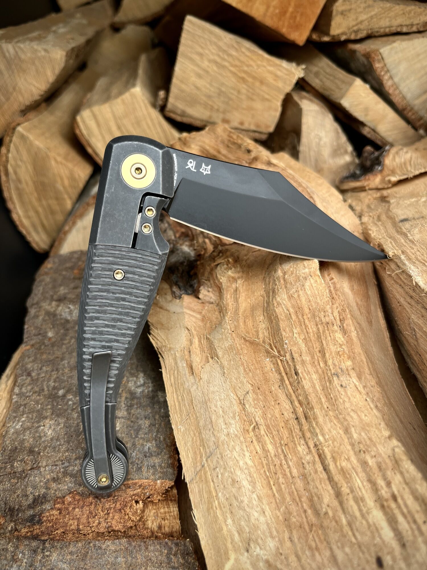 FOX Knives GVP "Gitano" Gen 2 / Magnacut PVD / Titan PVD 3K-CF Clip (ohne Flipper) – Bild 7