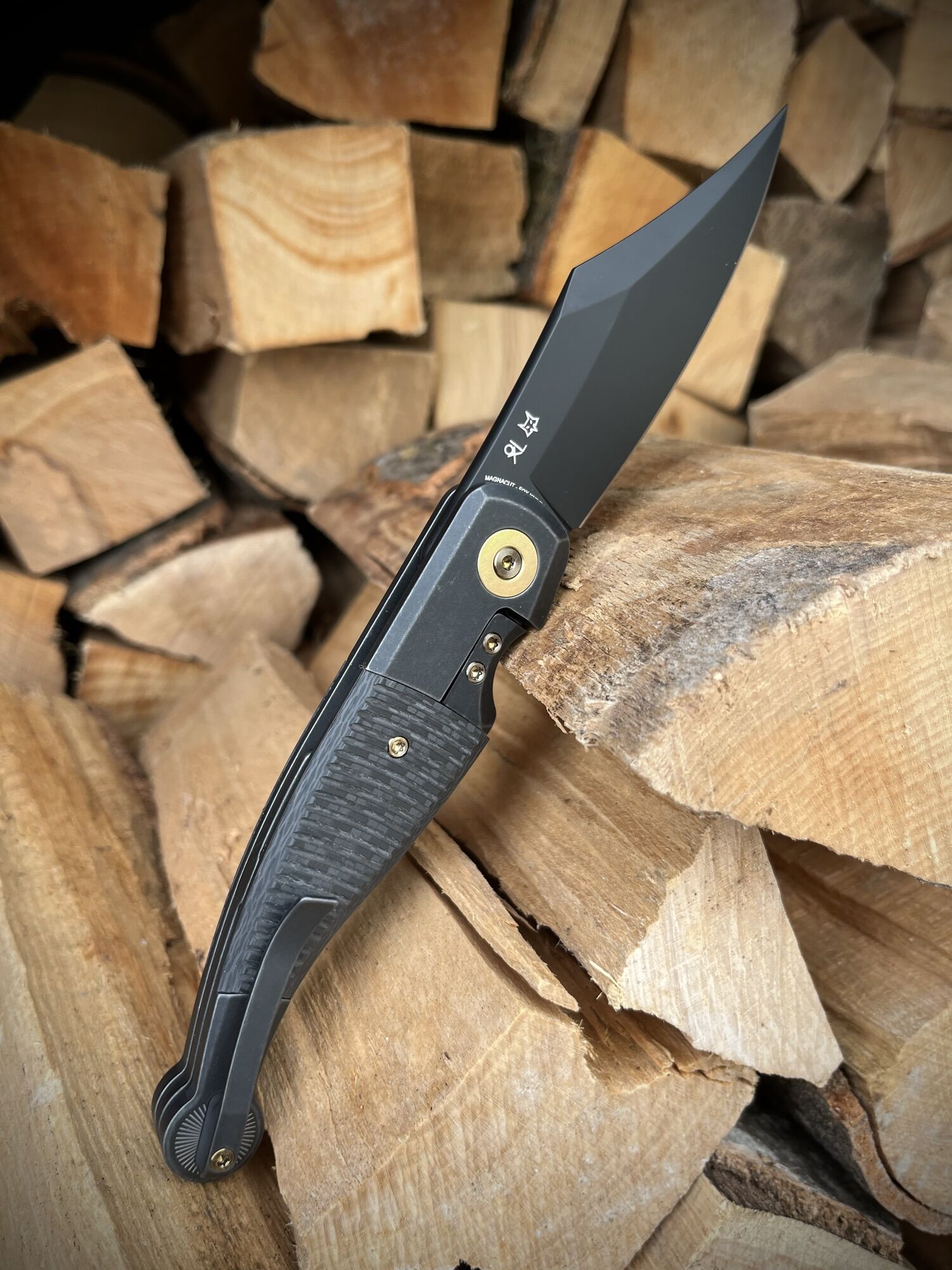 FOX Knives GVP "Gitano" Gen 2 / Magnacut PVD / Titan PVD 3K-CF Clip (ohne Flipper) – Bild 8