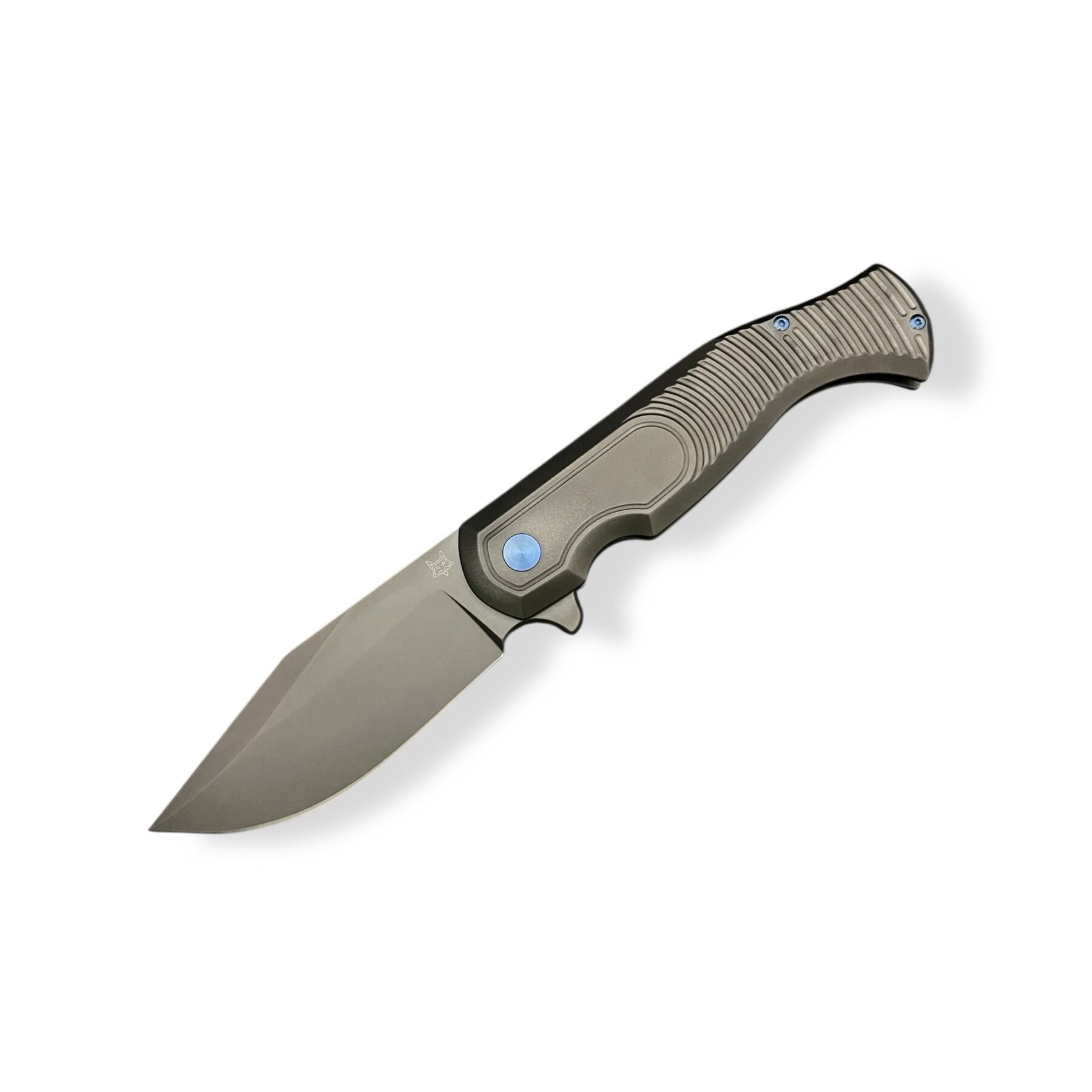 Fox Knives EASTWOOD TIGER - Titan PVD, CPM S90V - Framelock - Gudy Van Poppel Design