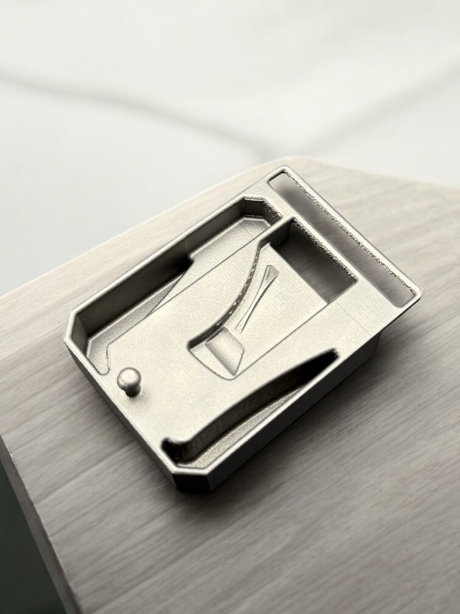 Midgards-Messer | Shorty LEGACY EDITION | 3D Titan printed Slipjoint "doppelter crane force" D2 satiniert, mit passender Gürtelschnalle – Bild 8