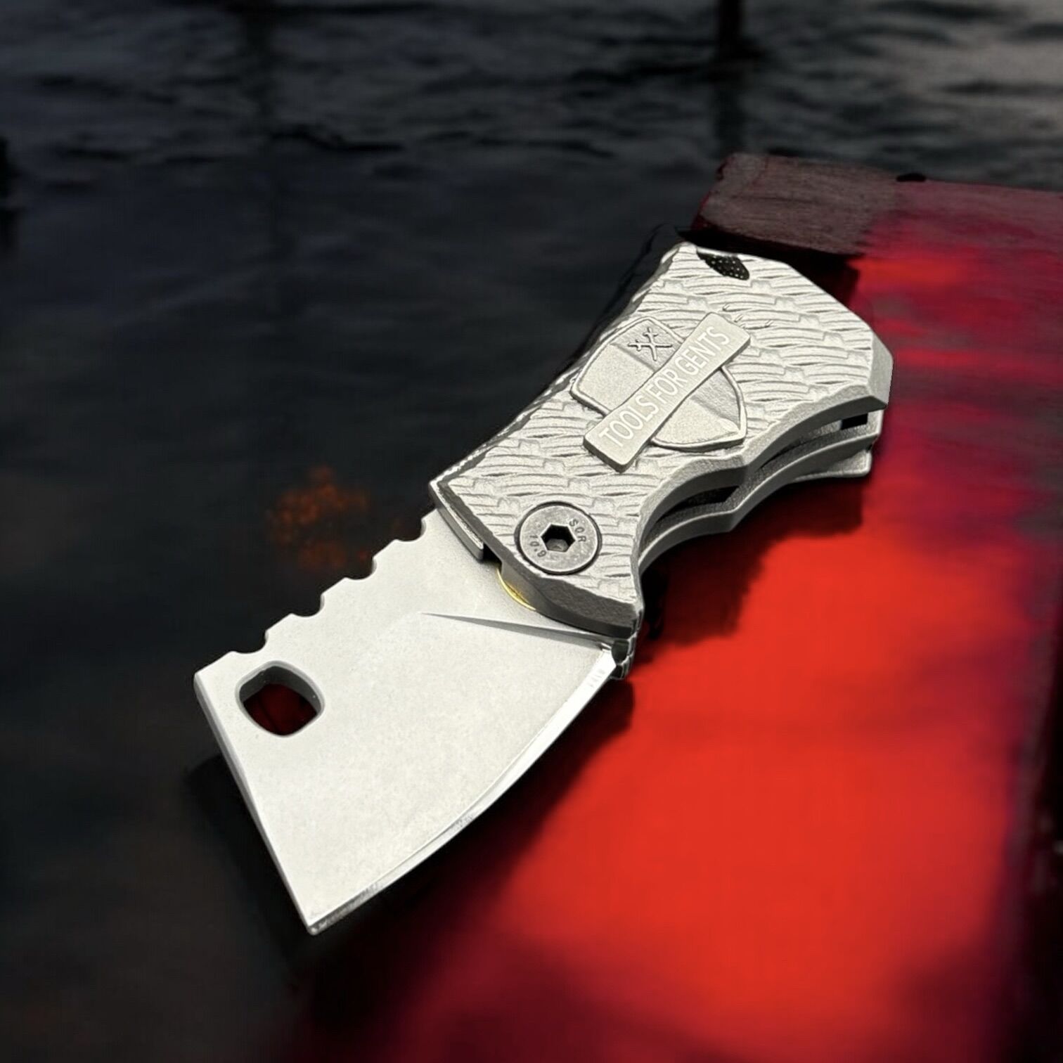 Midgards-Messer | Shorty Legacy Edition | 3D Titan printed Slipjoint "doppelter crane force" D2 satiniert – Bild 3