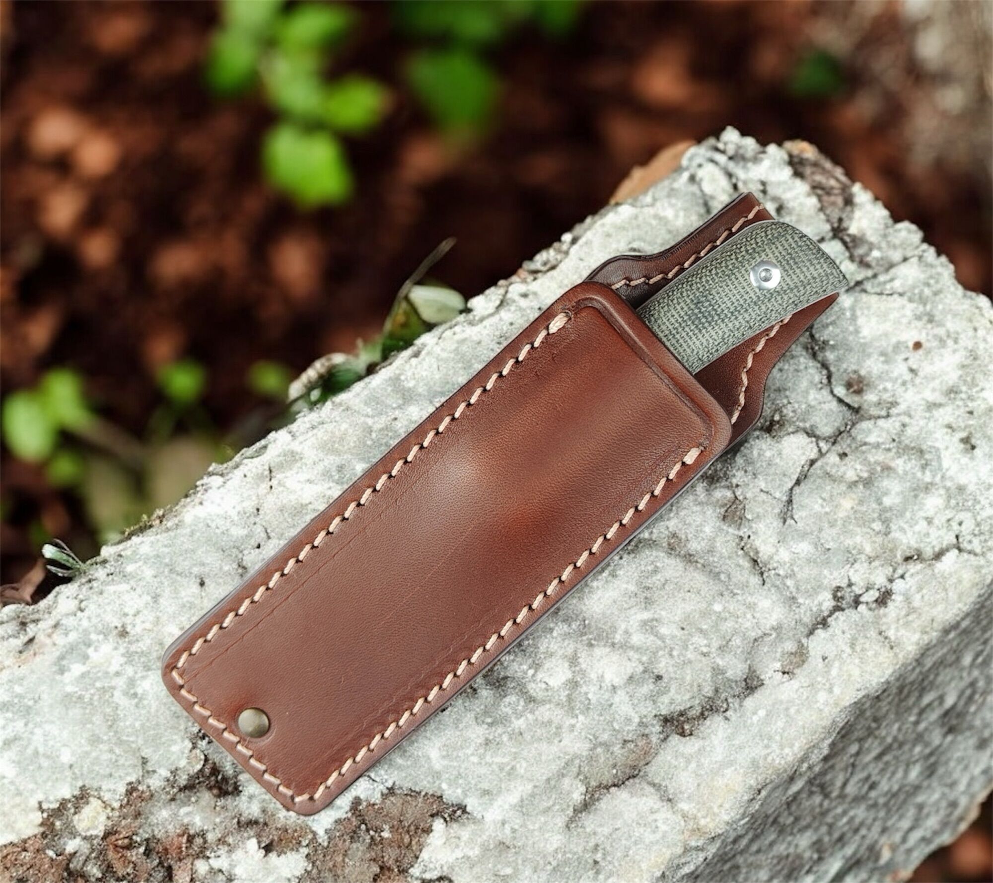 Straight Line EDC| BUSTER | Green Canvas Micarta - M390 - Image 4
