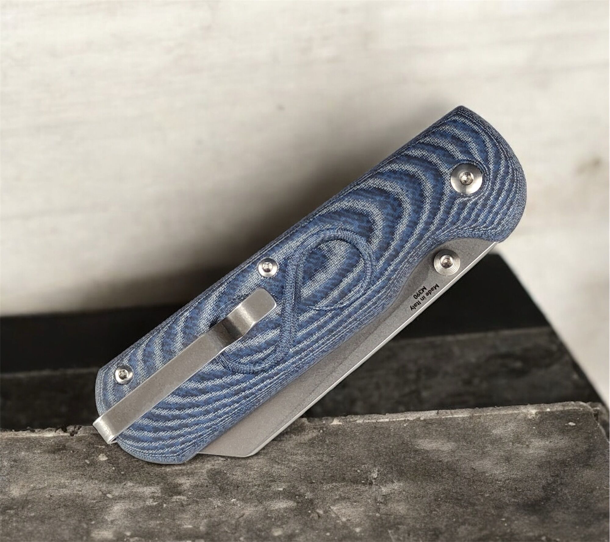 Straight Line EDC | ROX | Denim Canvas Micarta - M390 - Image 3