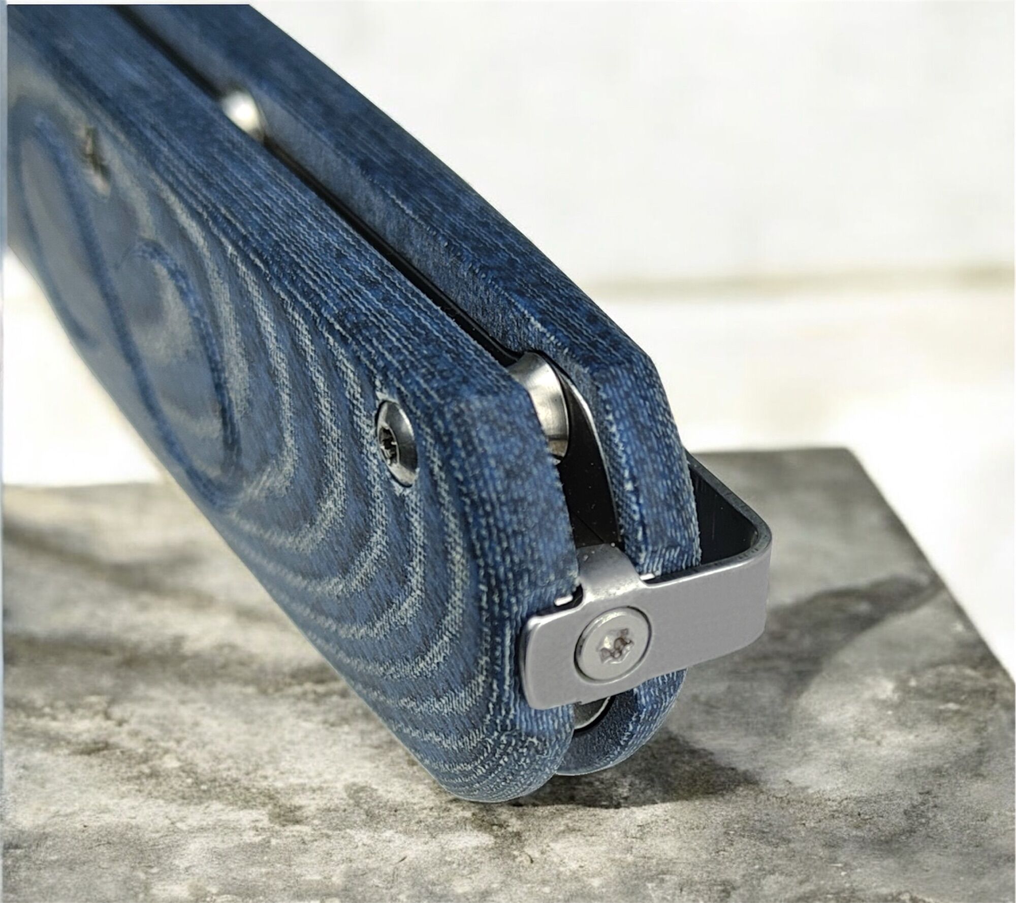 Straight Line EDC | ROX | Denim Canvas Micarta - M390 - Image 4