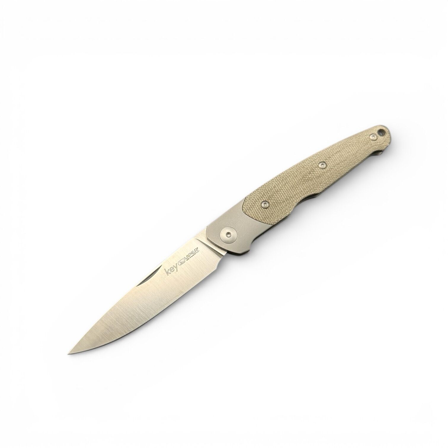 Viper | KEY 2/CV | Satin M390, Green Canvas Micarta - Designed by Jesper Voxnaes