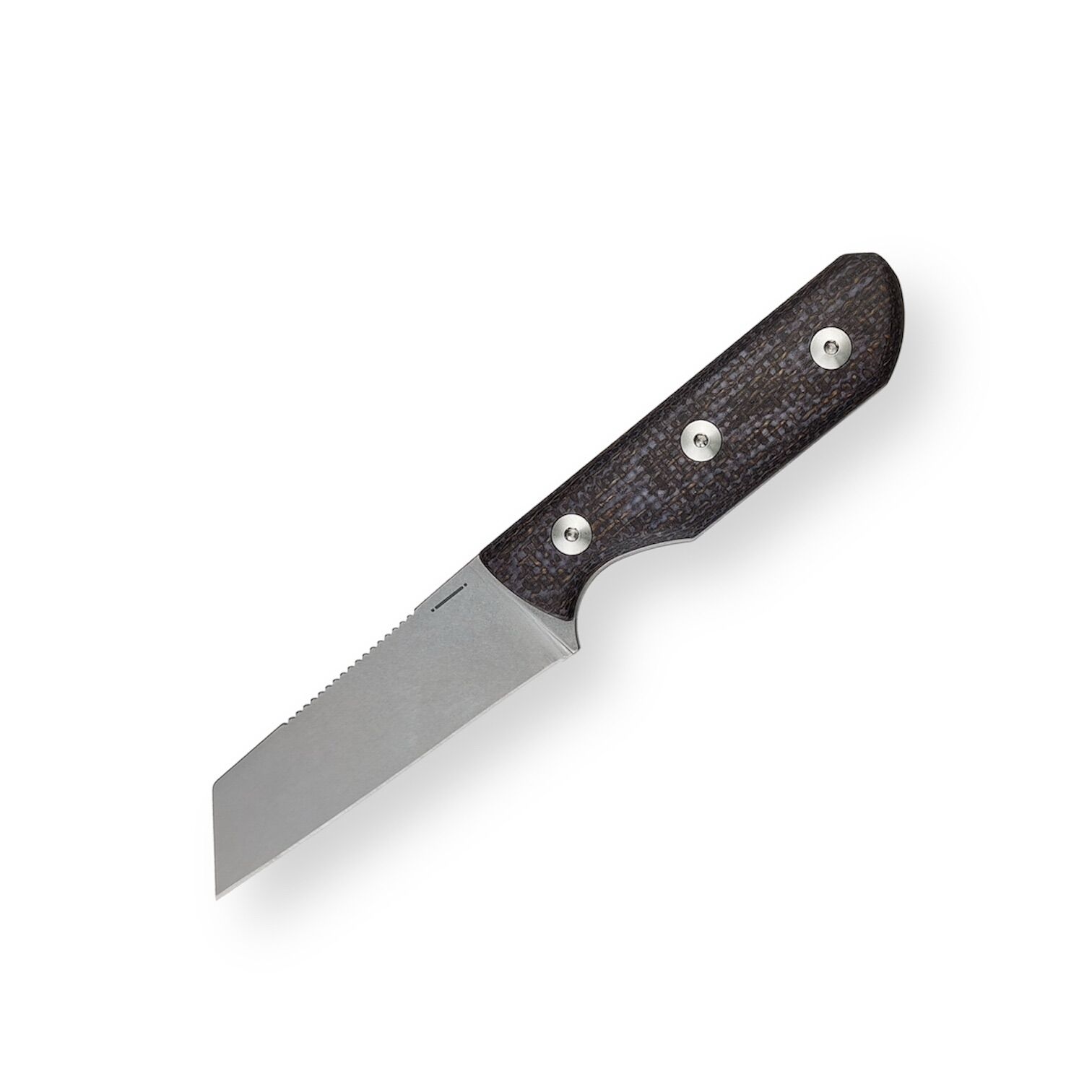Straight Line EDC | SCORER | Magnacut SW / Brown Burlap Micarta - Designed by Igor Bortolussi