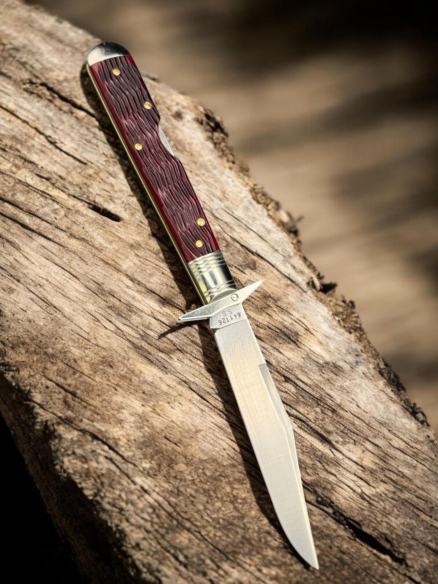 Great Eastern Cutlery GEC #641126 SS LB SG - 420C Stainless Steel Babylon Hill Kraisin Jigged Bone – Bild 3
