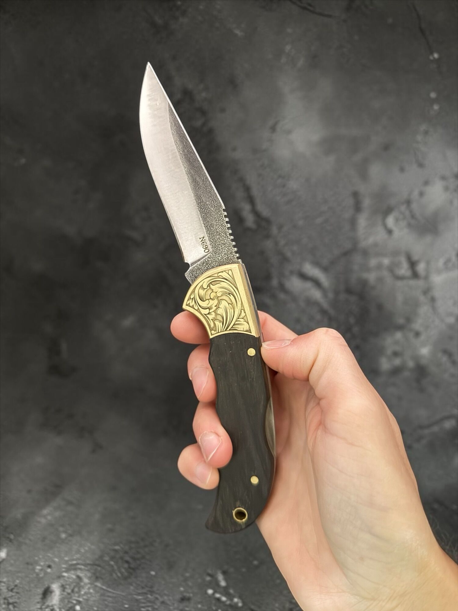 BIÇAK BURADA | TAURUS GUARD | Handmade - N690 & Walnussholz / Industrieholz (Verbundholz) – Bild 5