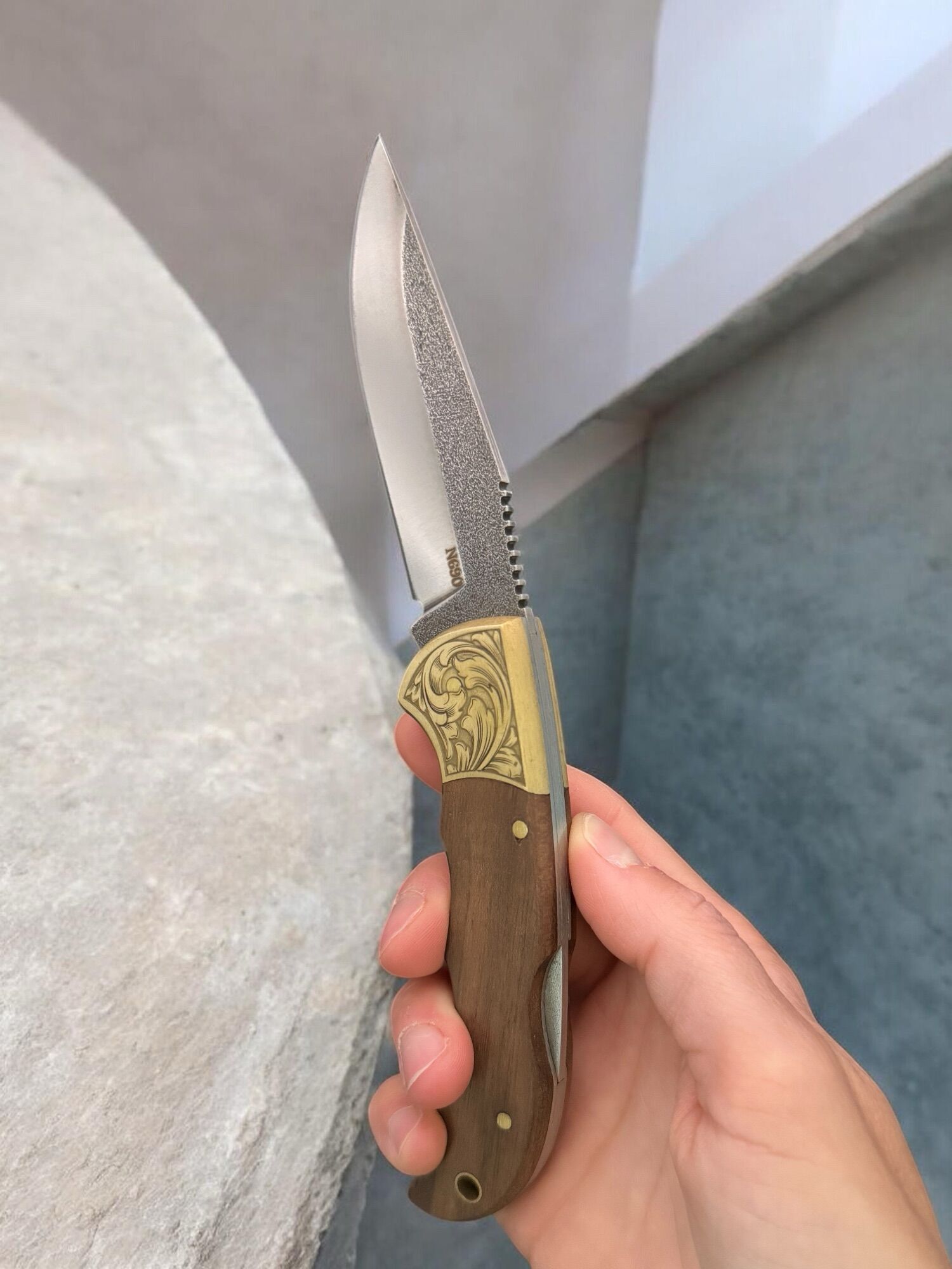 BIÇAK BURADA | TAURUS GUARD | Handmade - N690 & Walnussholz / Industrieholz (Verbundholz) – Bild 9