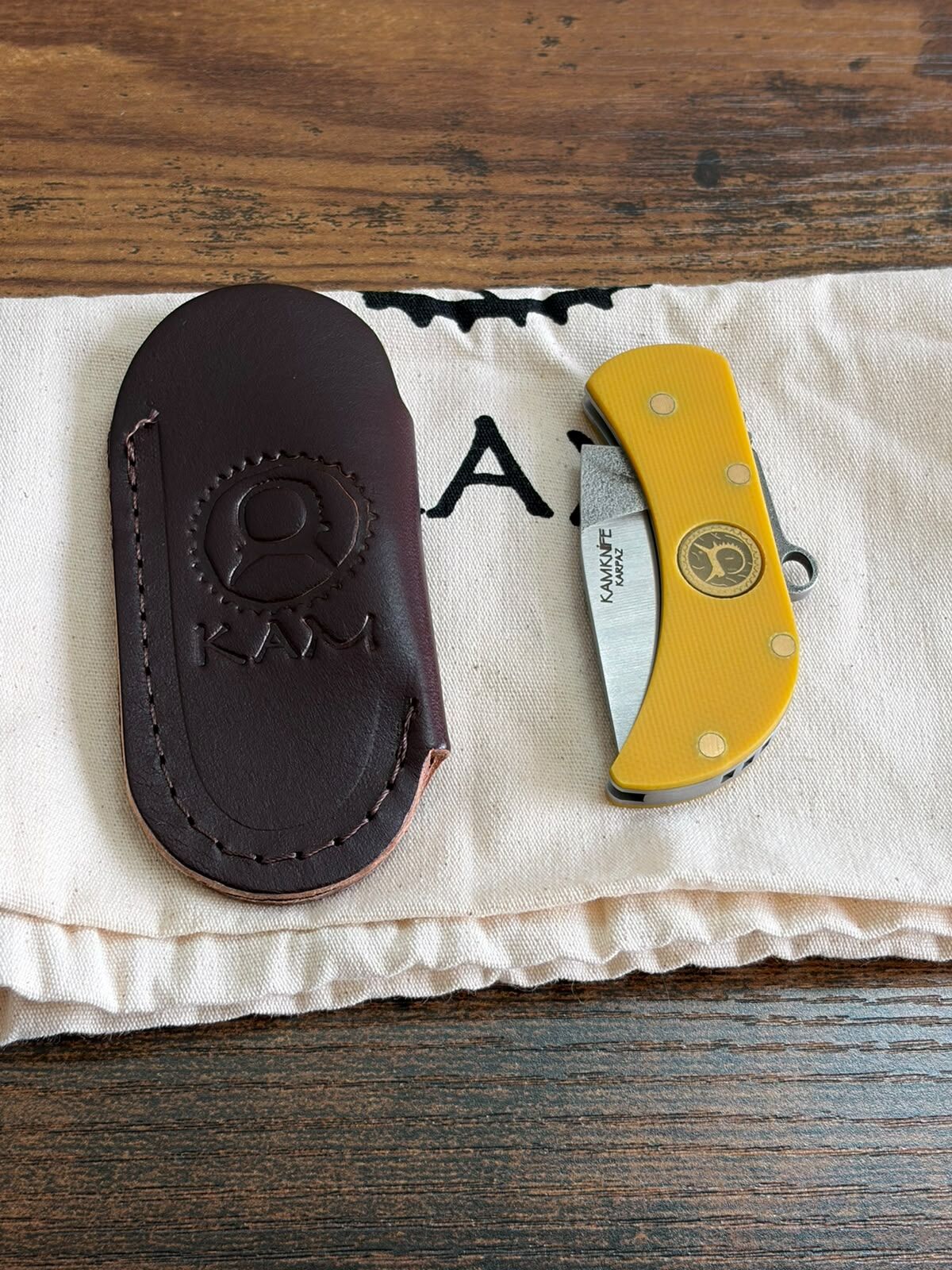 KAM KNIFE | KARPAZ | Böhler N690 | G10 yellow - Image 4