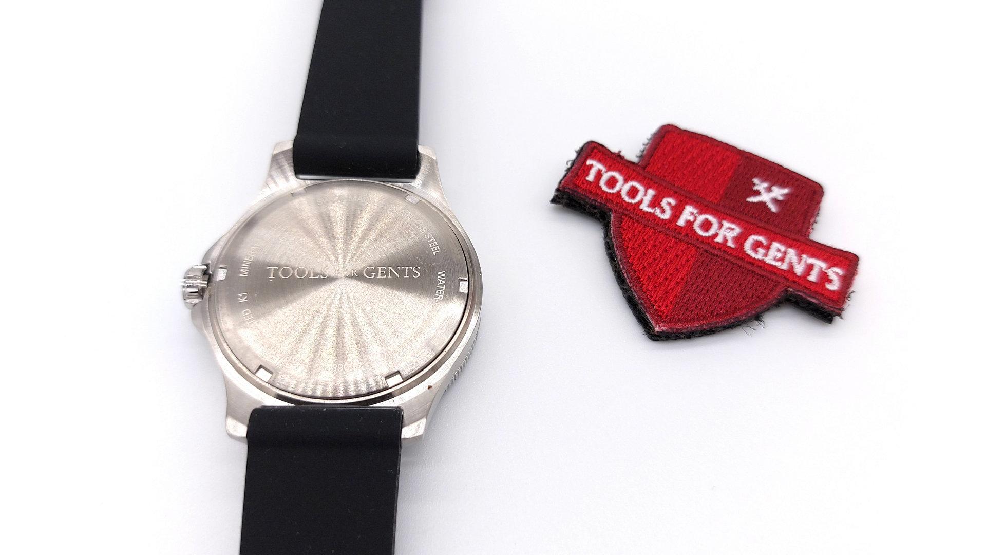 Tools For Gents DIVER 42,5 mm Quarz Sportuhr ETA 955.122 (Schwarz) SWISS MADE (VORFÜHRMODELL) – Bild 7