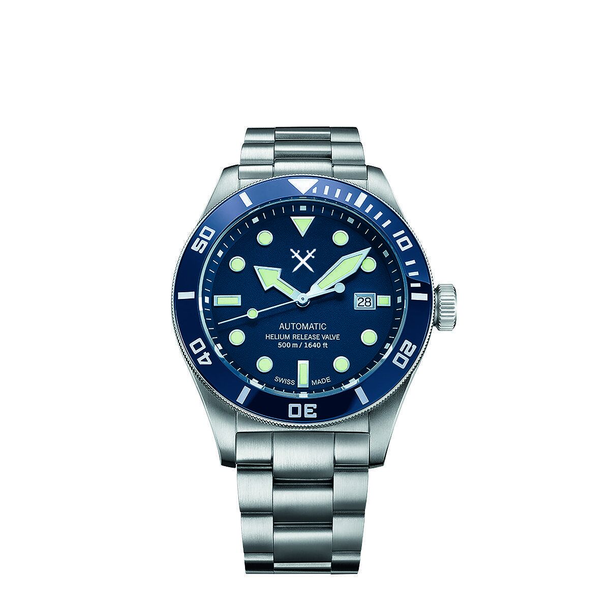 Tools For Gents SPORT DIVER (Stahl/Blau) 44 mm Taucheruhr Sellita SW200 Automatik SWISS MADE