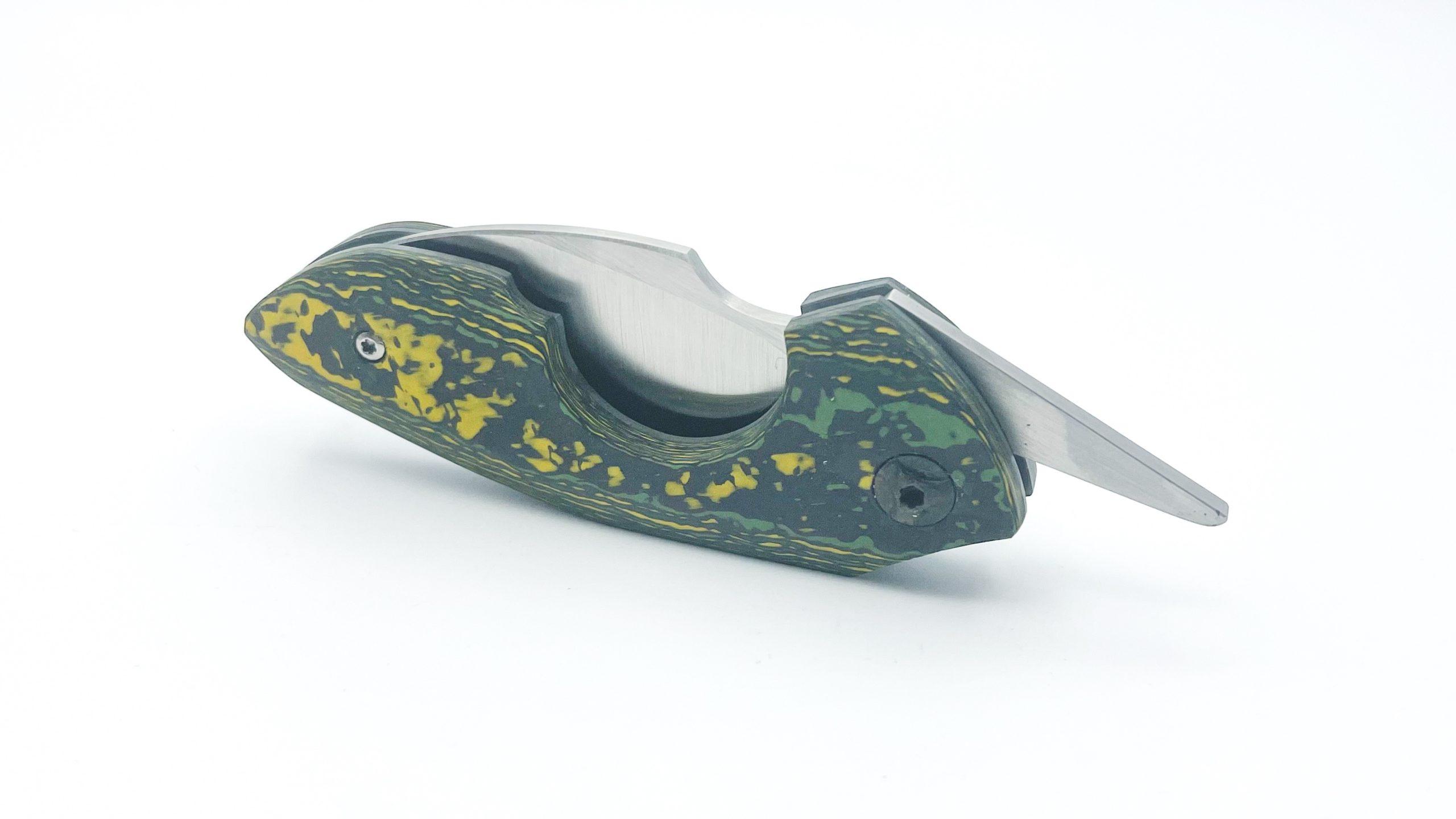 NAVAJAS BARBUDO, Magallanes Zigarren Cutter Tool Messer, FATCARBON TOXIC STORM, SCHWARZE LINER/SCHRAUBEN & BACKSPACER, M390 Nr. 15 – Bild 5