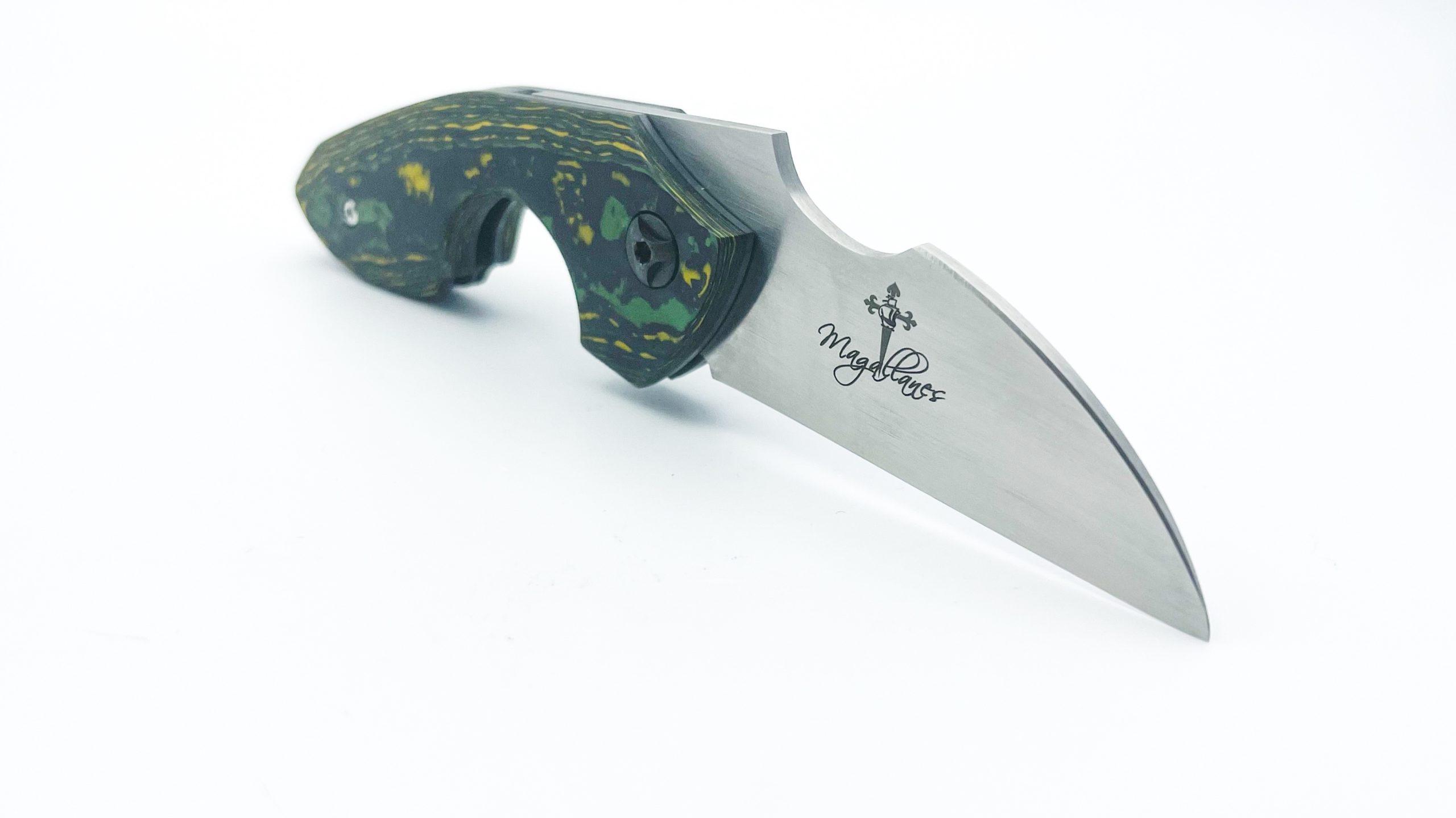 NAVAJAS BARBUDO, Magallanes Zigarren Cutter Tool Messer, FATCARBON TOXIC STORM, SCHWARZE LINER/SCHRAUBEN & BACKSPACER, M390 Nr. 15 – Bild 3