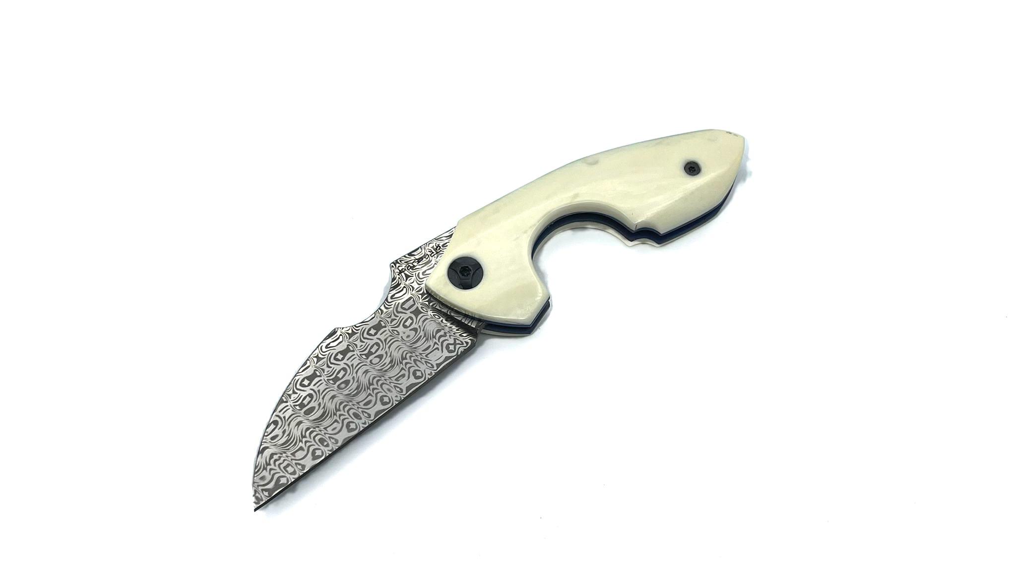 NAVAJAS BARBUDO, Magallanes Cigar Cutter Friction Folder / DAMASTEEL NIDHOGG / WALROSS / SCHWARZE SCHRAUBEN-LINER-SPACER / handgemacht FULL CUSTOM / No. 35 – Bild 2