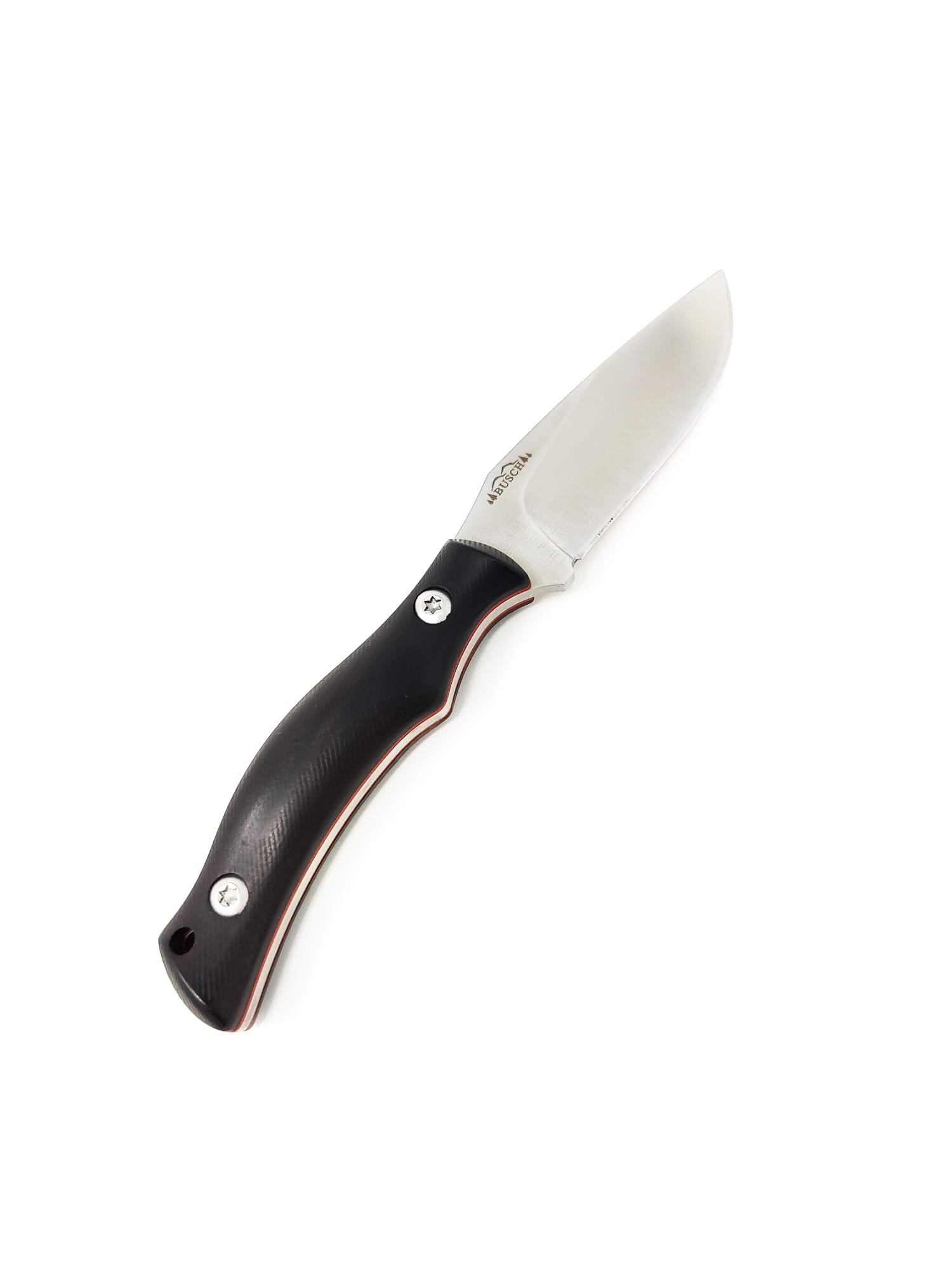 JARS "NATRIX" - N690 Stahl gebürstet - Matthias Busch "Jackknife" Design - Full Tang Ebenholz Griff - inkl. Kydexscheide mit Dangler-Adapter + Tek-Lok – Bild 7