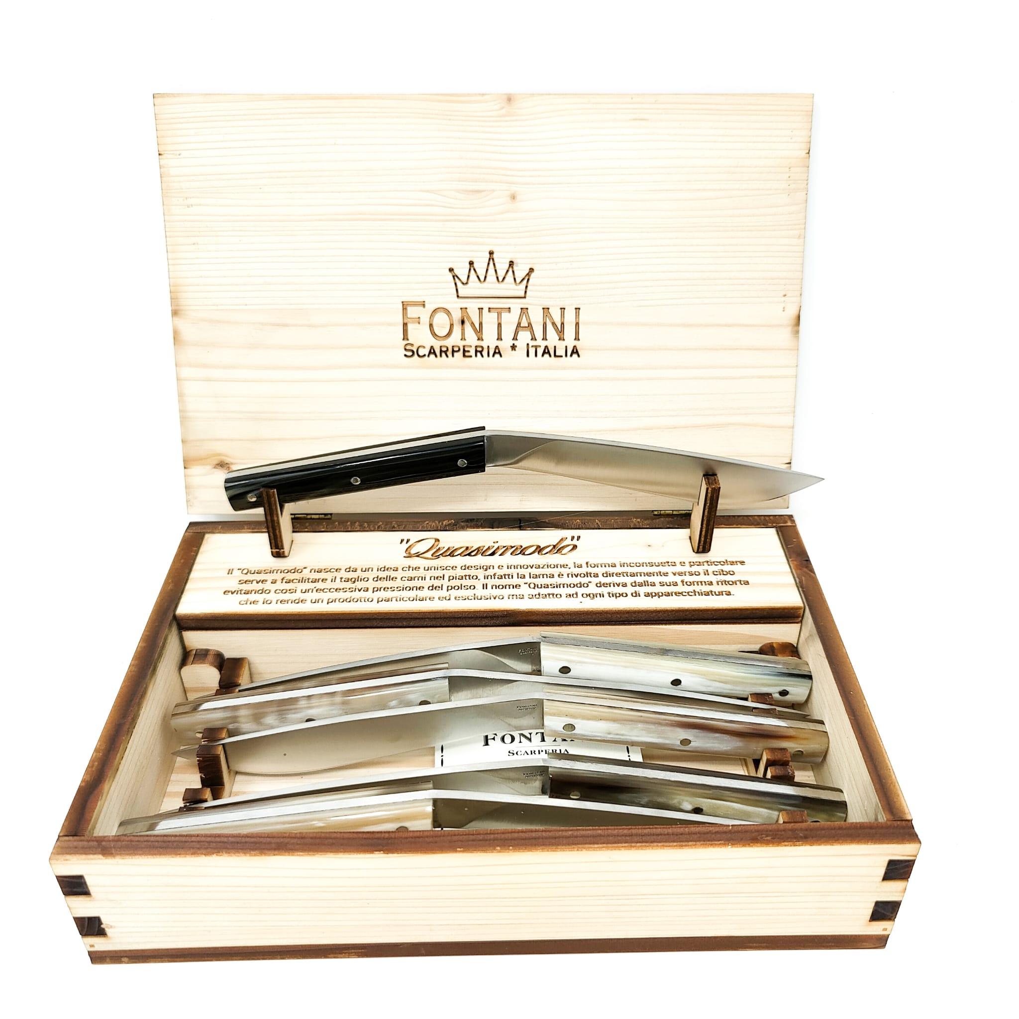 Coltelleria Fontani "Quasimodo" - Messerset 6 Stück - Ochsenhorngriff - Made in Italy – Bild 5