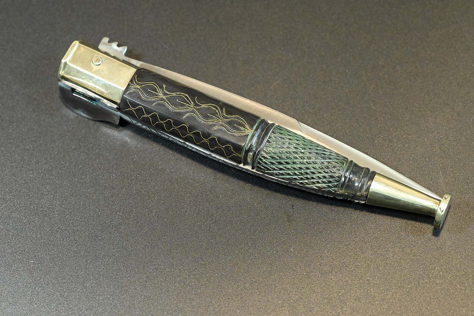L'Artigiano Scarperia "HISTORIC AVIGLIANO CROSSBOW KNIFE" - C70 / Büffelhorn - 100 % Custom Handmade in Scarperia Italy – Bild 6