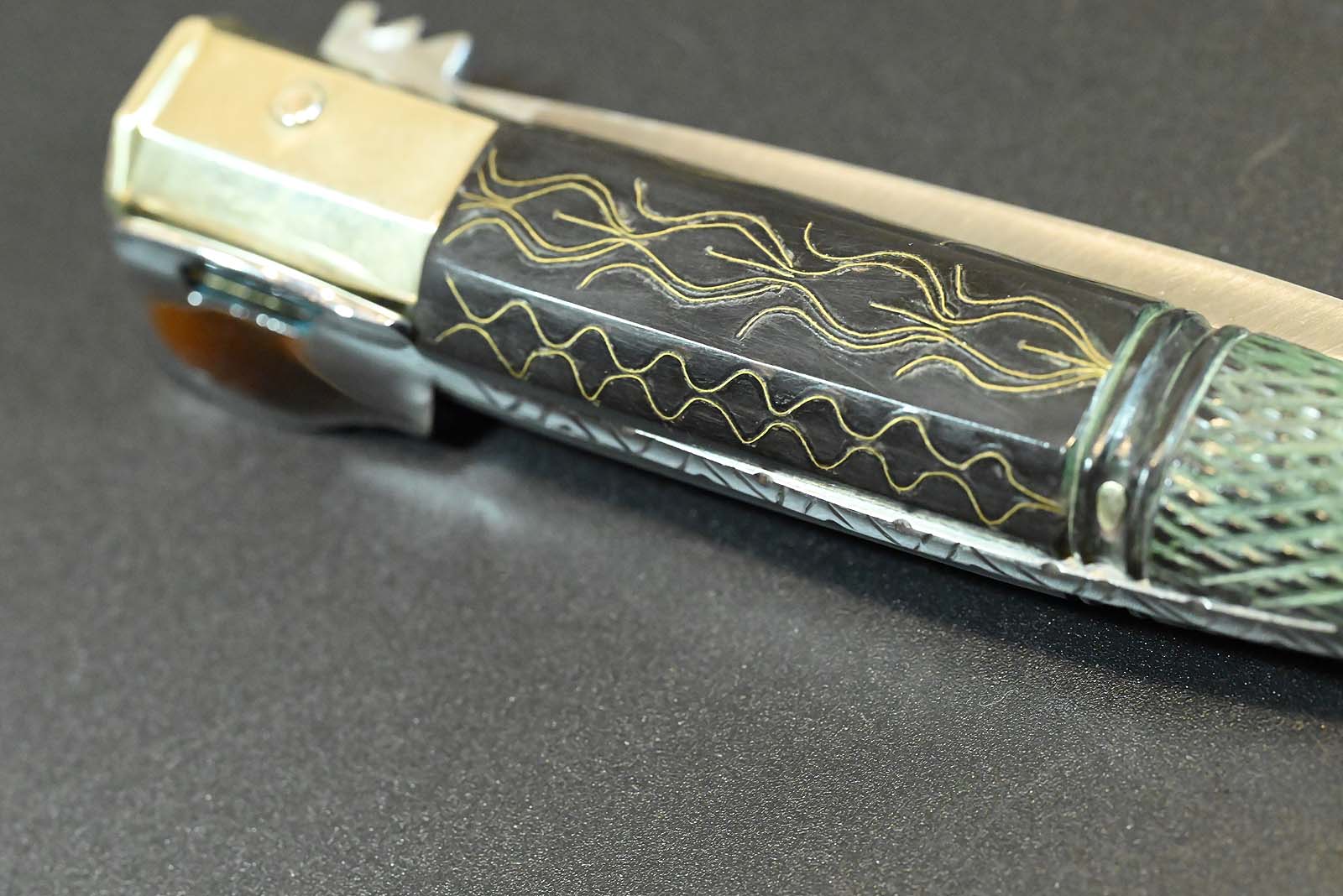 L'Artigiano Scarperia "HISTORIC AVIGLIANO CROSSBOW KNIFE" - C70 / Büffelhorn - 100 % Custom Handmade in Scarperia Italy – Bild 7