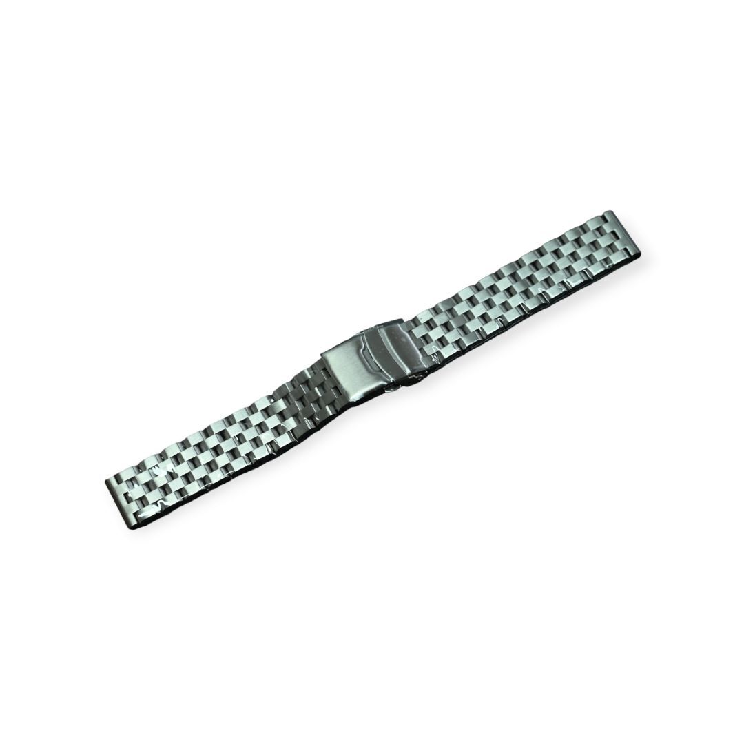 Uhrenarmband (L), Edelstahl, verschraubt, massiv, 20 mm (Hexagon)