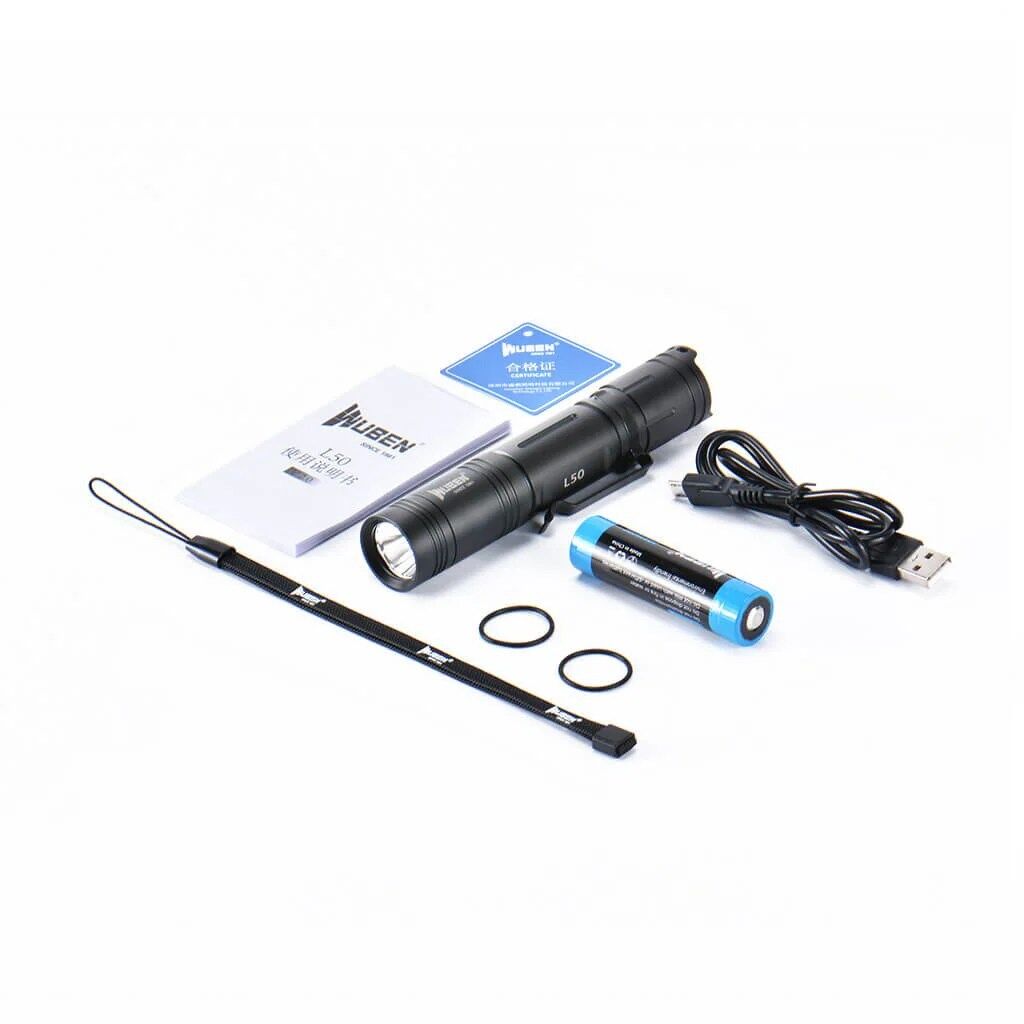 Wuben Lights - L50 Rechargeable 18650 EDC Flashlight (black) – Bild 2