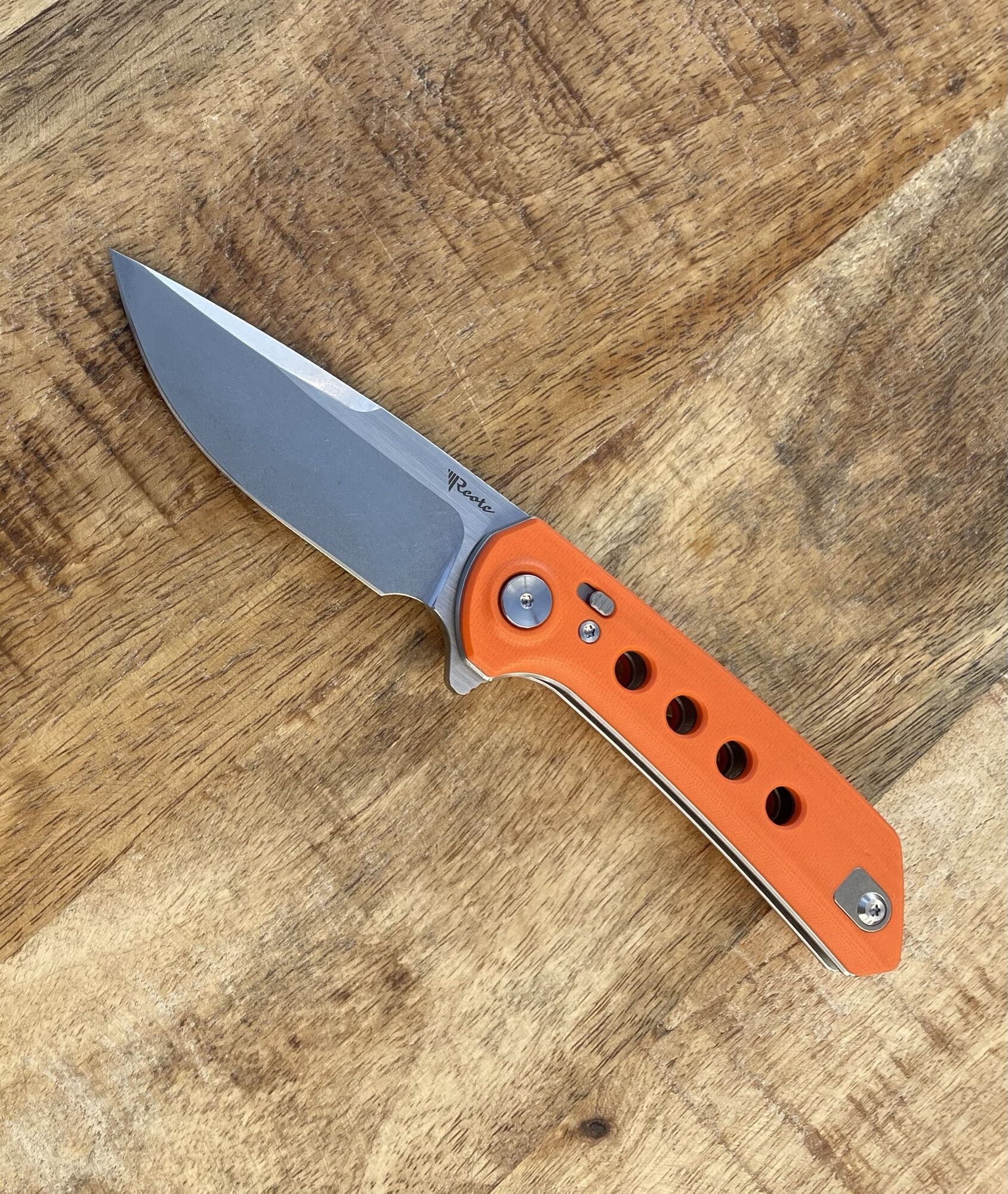 Reate Knives PL-XF Orange G10 Nitro-V/ Stonewashed – Bild 2