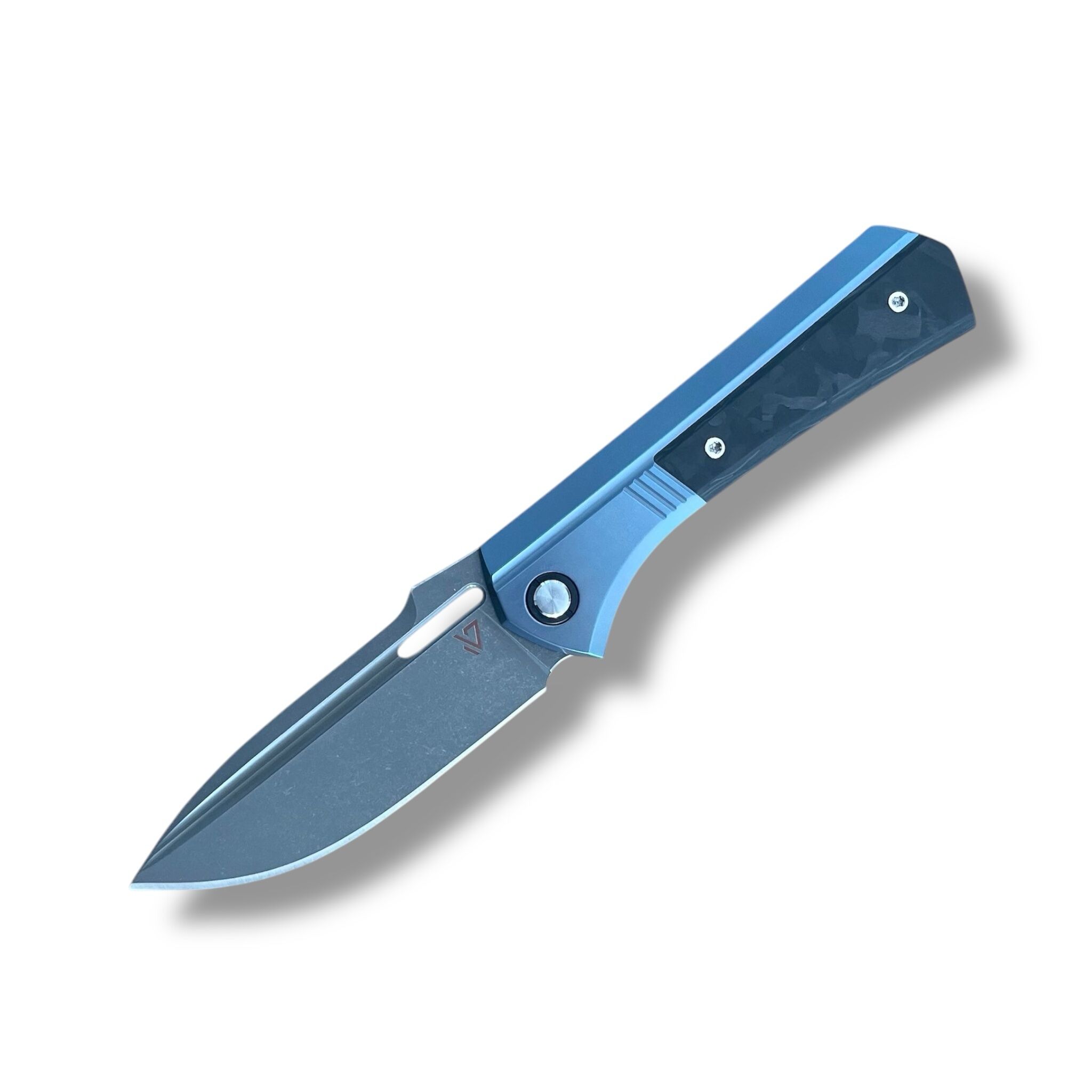 VANGUARD KNIVES | Continuum | M390 Stonewashed Blade, Blue/ Carbon Titanium