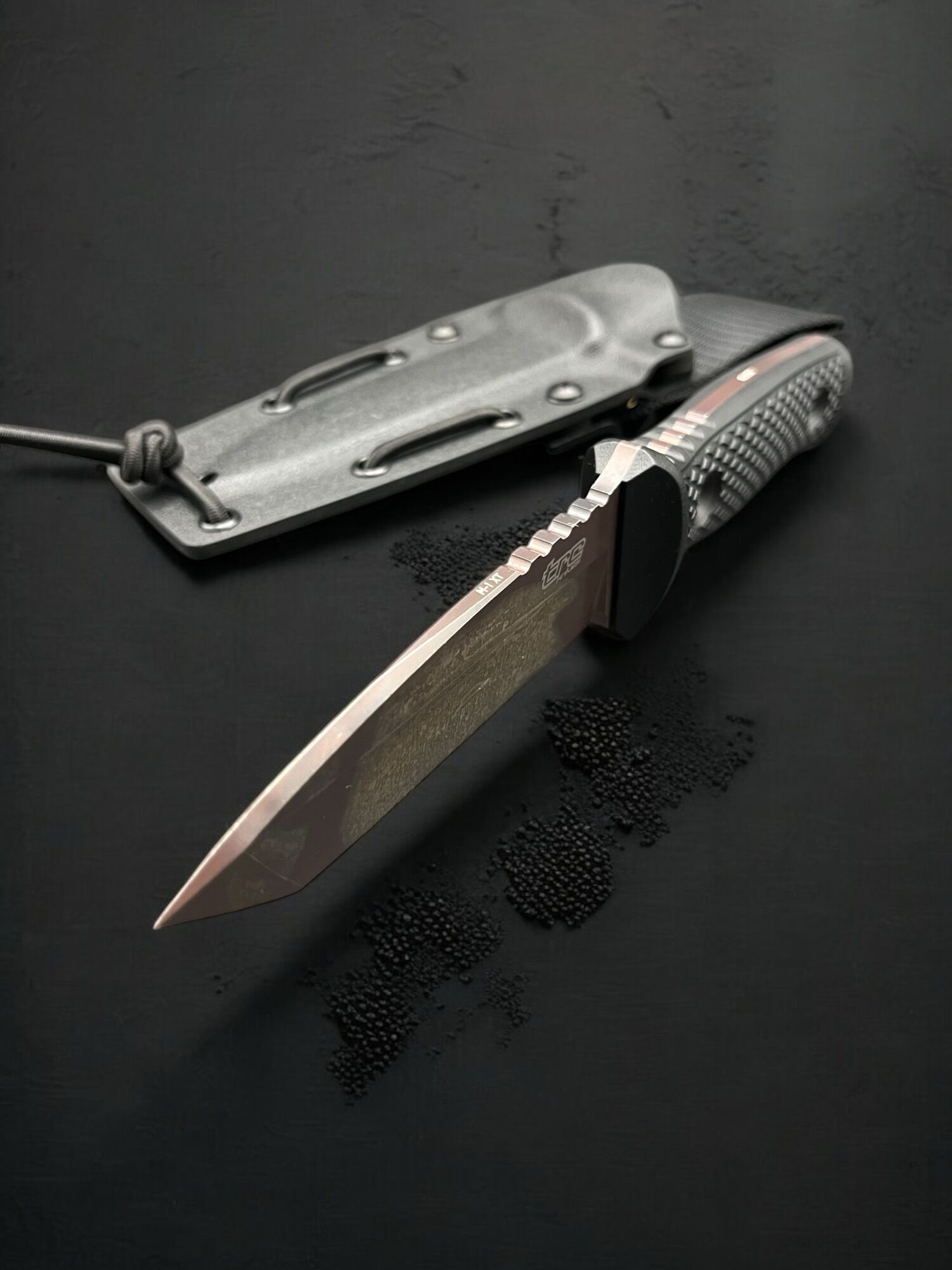 TRC KNIVES | M-1XT | TANTO, Elmax, Post-Apo.F., Black G-10 & KYDEX - Image 6