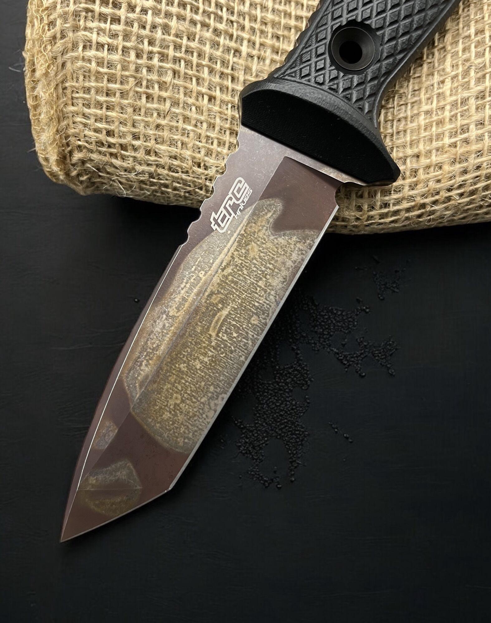 TRC KNIVES | M-1XT | TANTO, Elmax, Post-Apo.F., Black G-10 & KYDEX - Image 7