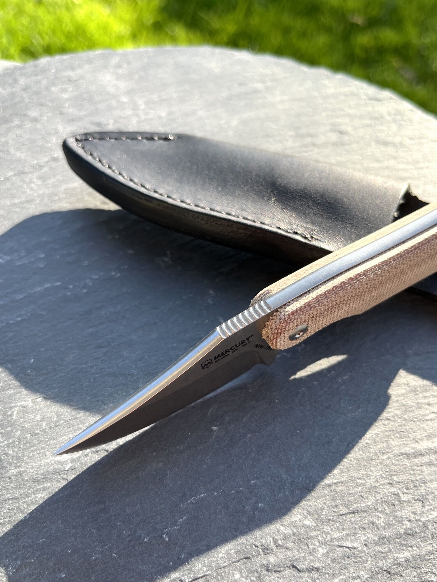 Mercury | Kali | Clip Point N690, Natural Canvas Micarta - Image 6