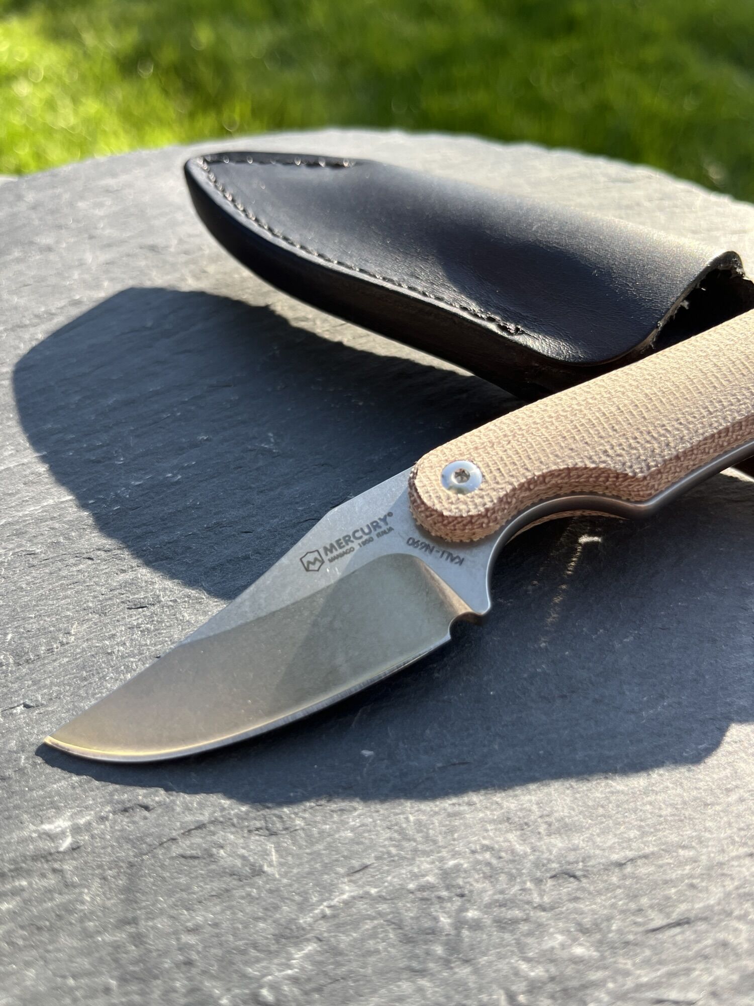 Mercury | Kali | Clip Point N690, Natural Canvas Micarta - Image 4