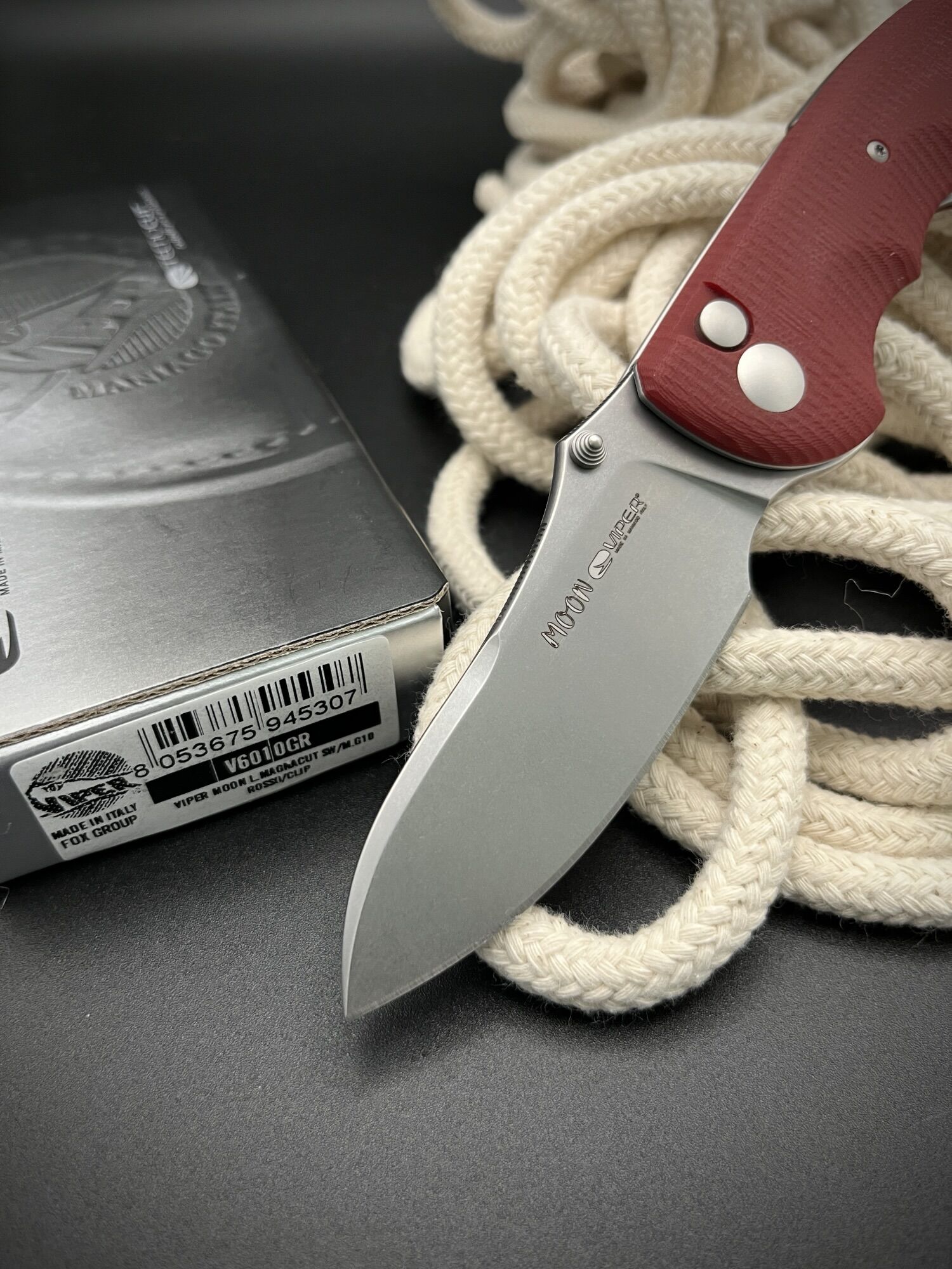 Viper | MOON | Magnacut / G10 red – Designed by Fabrizio Silvestrelli - Image 9