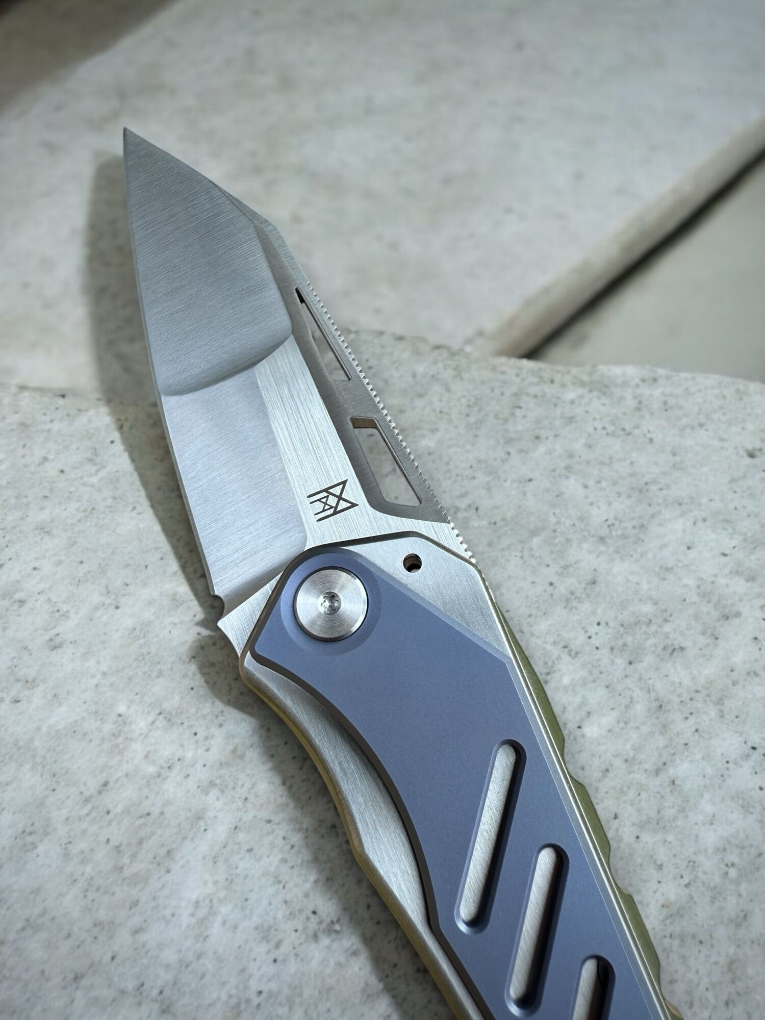 Midgards-Messer Zaria Titanfolder Frontflipper Linerlock 14C28N 42a konform – Bild 4
