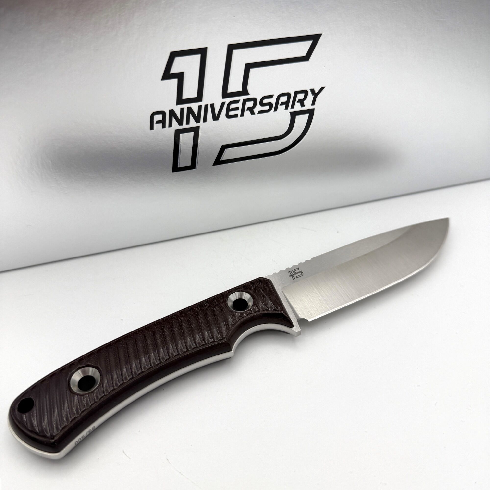 TRC Knives | 15 Anniversary Polheim | RWL-34 /Satin /Marron Micarta /Leather - Image 6