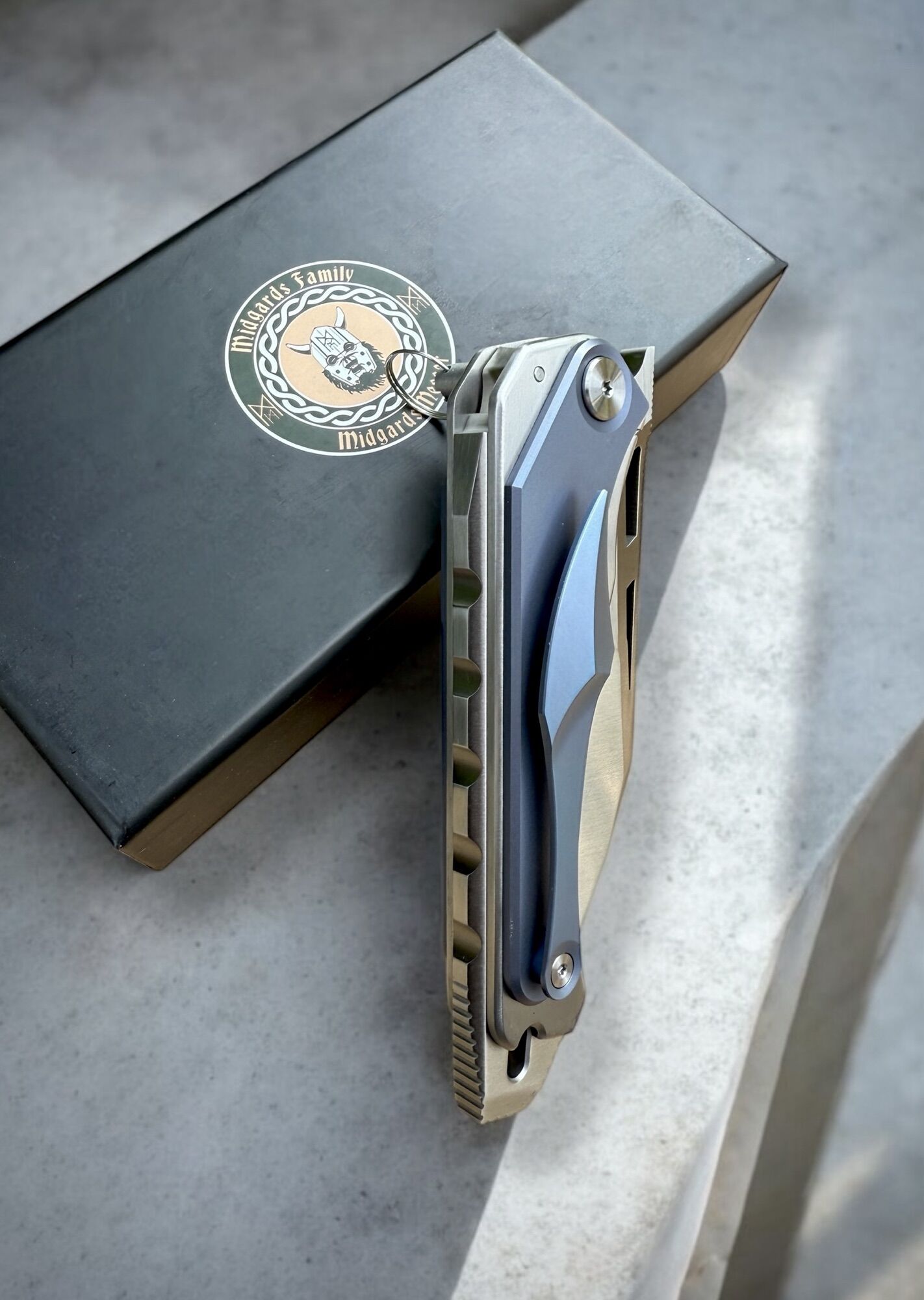 Midgards-Messer Zaria Titanfolder Frontflipper Linerlock 14C28N 42a konform – Bild 9