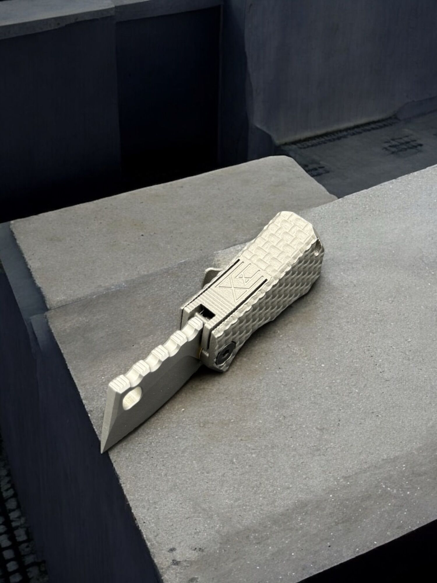 Midgards-Messer Shorty 3 D Titan printed Slipjoint "doppelter crane force" D2 satiniert – Bild 10