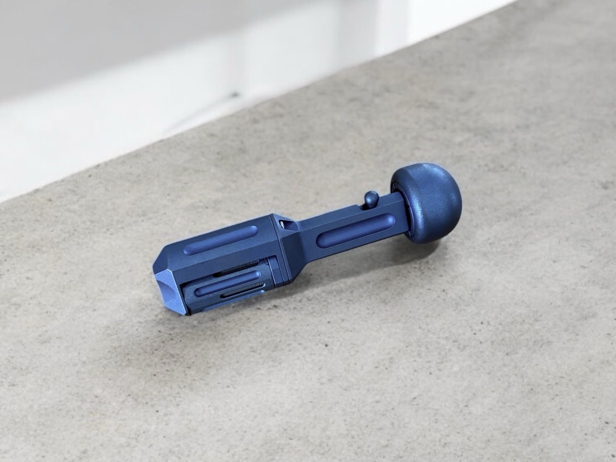Straight Line | Revolve 2.0 | Blue anodized + stonewash Titanium - Image 3