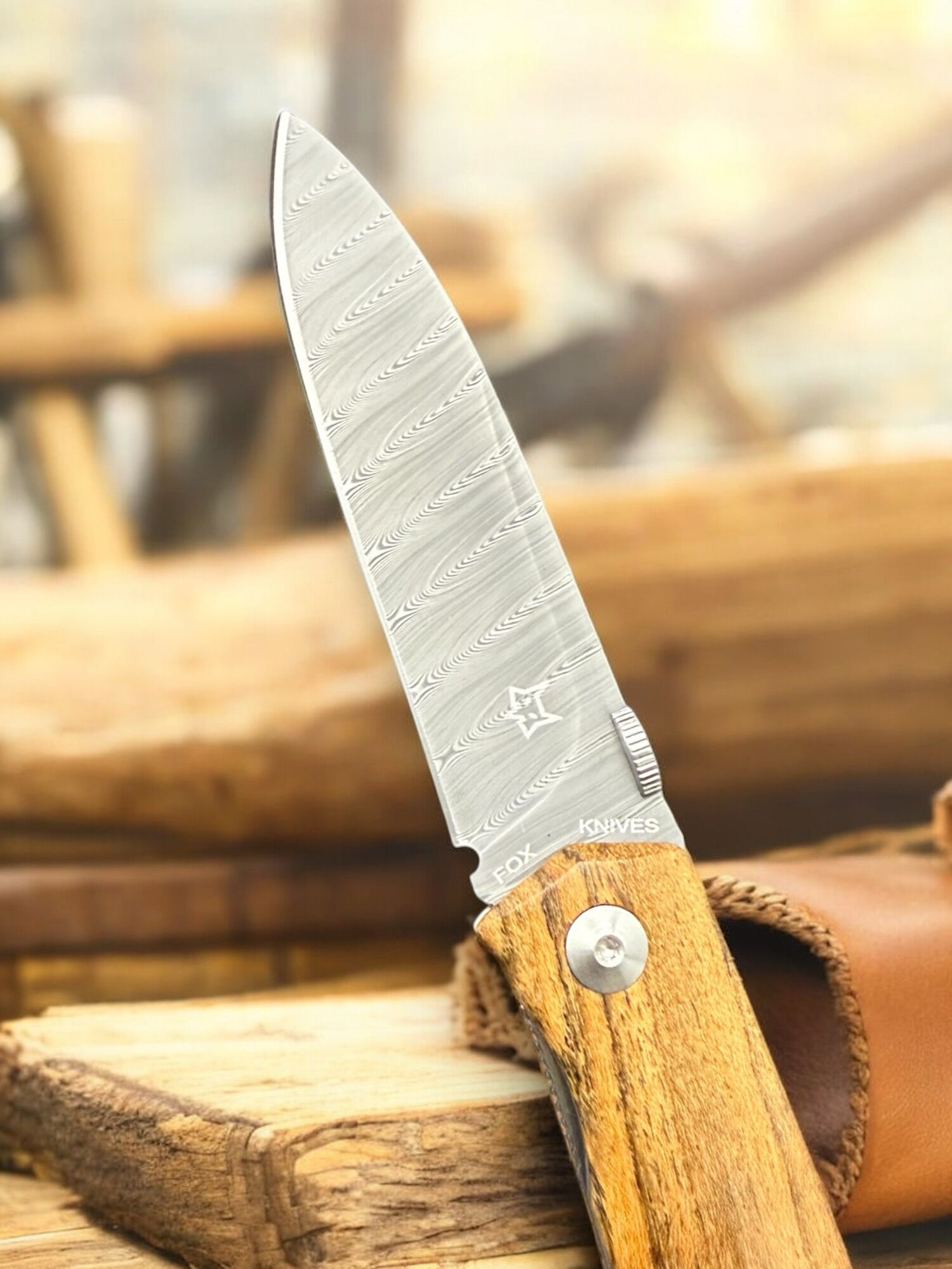 FOX FX-525 DB "THE SICILIAN" Design by Bob Terzuola (Bocote) Damasteel – Bild 3