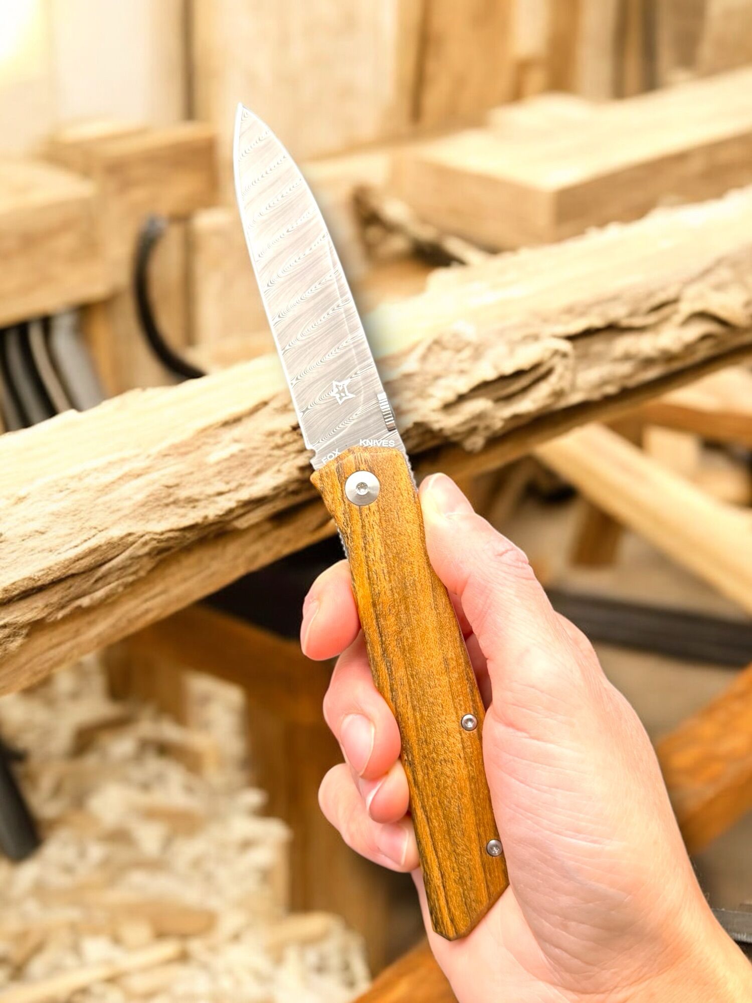 FOX FX-525 DB "THE SICILIAN" Design by Bob Terzuola (Bocote) Damasteel – Bild 4
