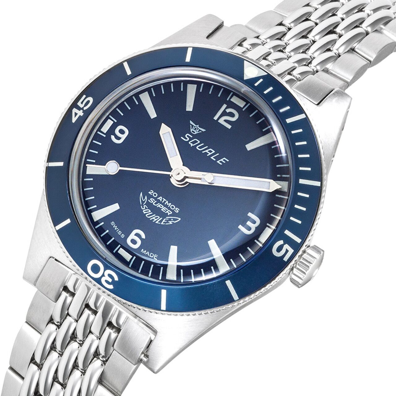 Squale Watches "Super-Squale 38 mm" 20 Atmos Blue - Image 4