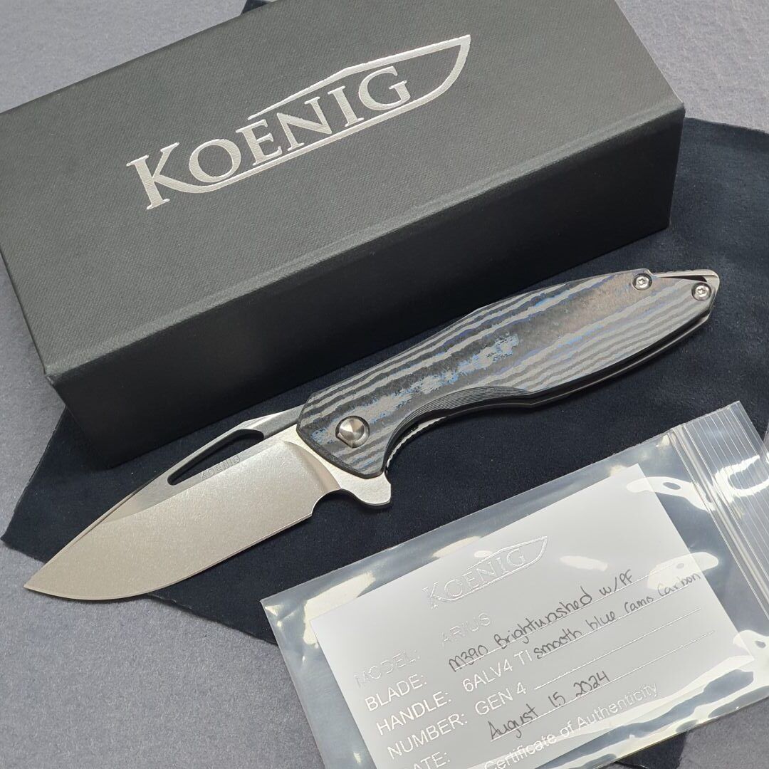 KOENIG Knives "Arius" - Böhler M390 / Carbon / Titan (SH) - Image 2