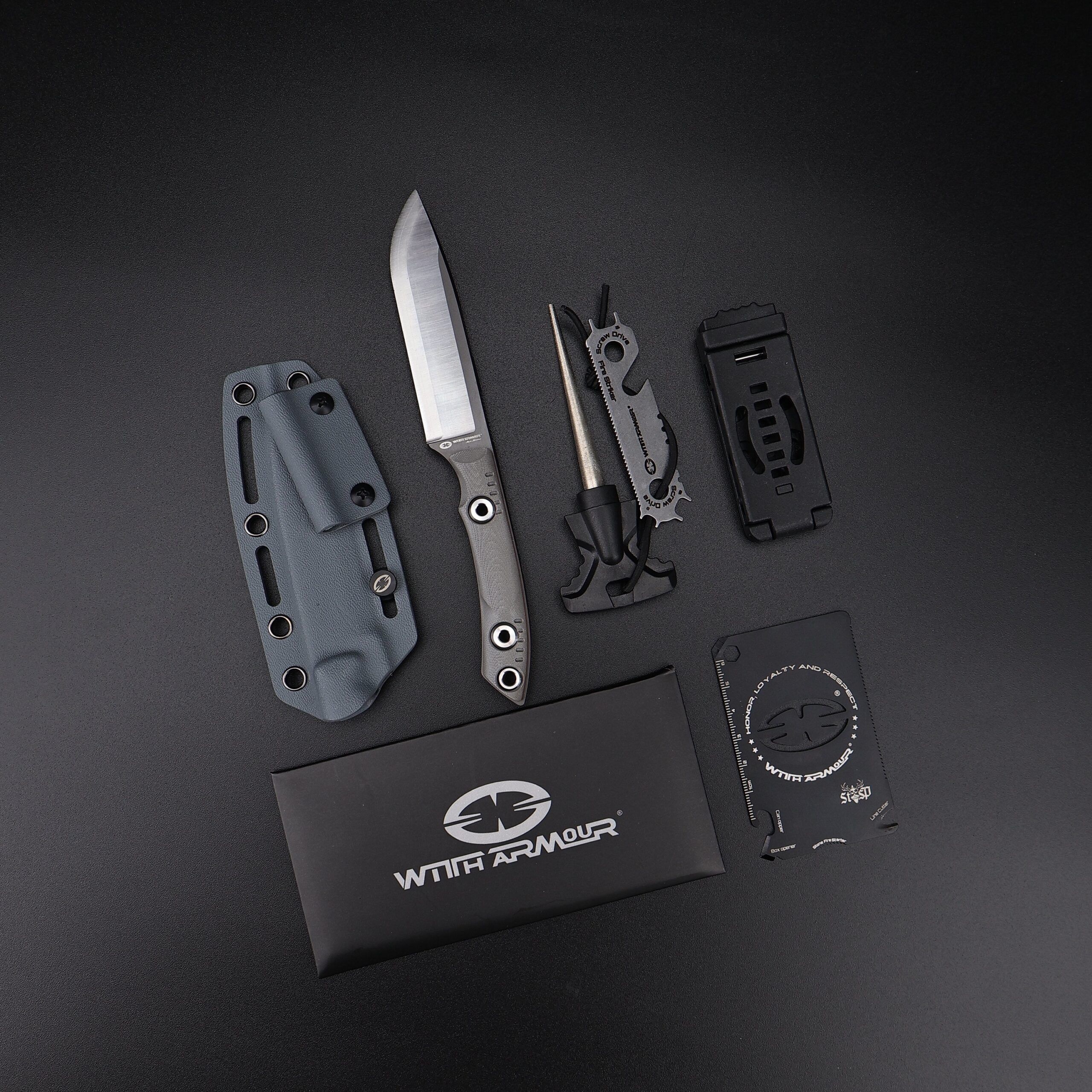 WithArmour Professional | GRAYMEN-GY | FULL TANG TACTICAL FIXED BLADE KNIFE FIRST PRODUCTION RUN 1/100 - Image 8