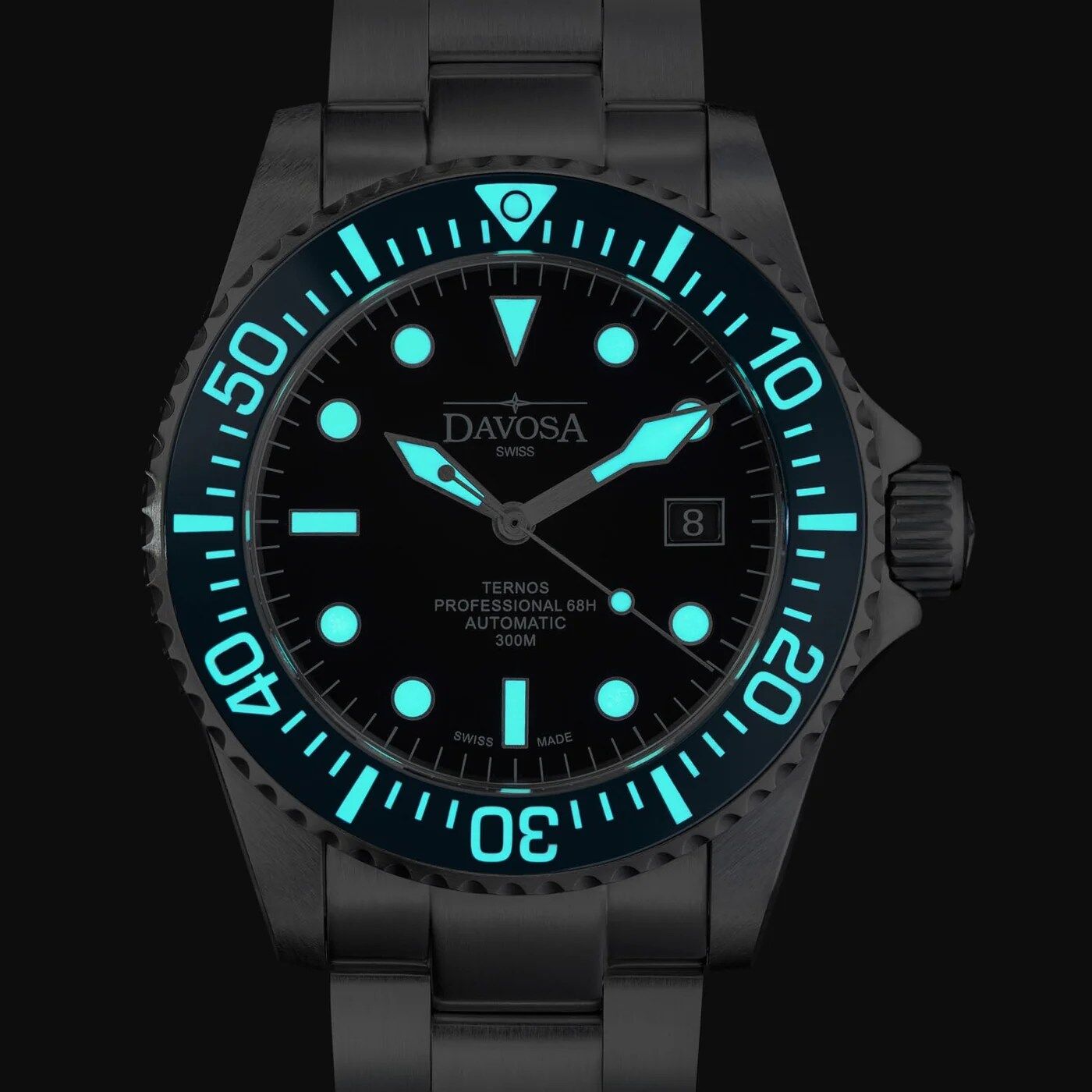 Davosa Swiss Watches - Ternos Professional 68h La Joux-Perret (Black/Blue) - Ref: 161.538.40 - Image 11