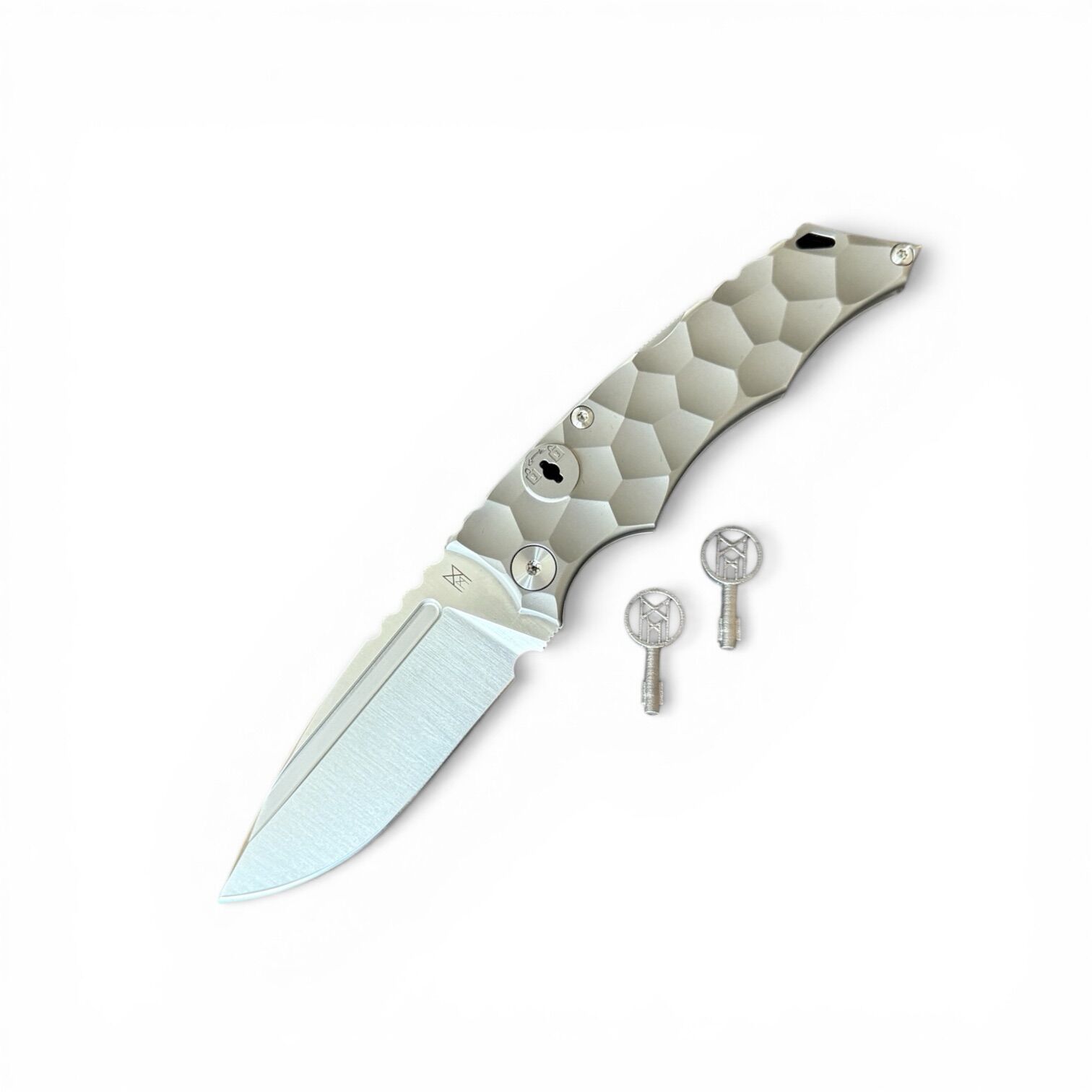 Midgards-Messer | KEY KNIFE | 14C28N Beadblast, Titanium - xx/200