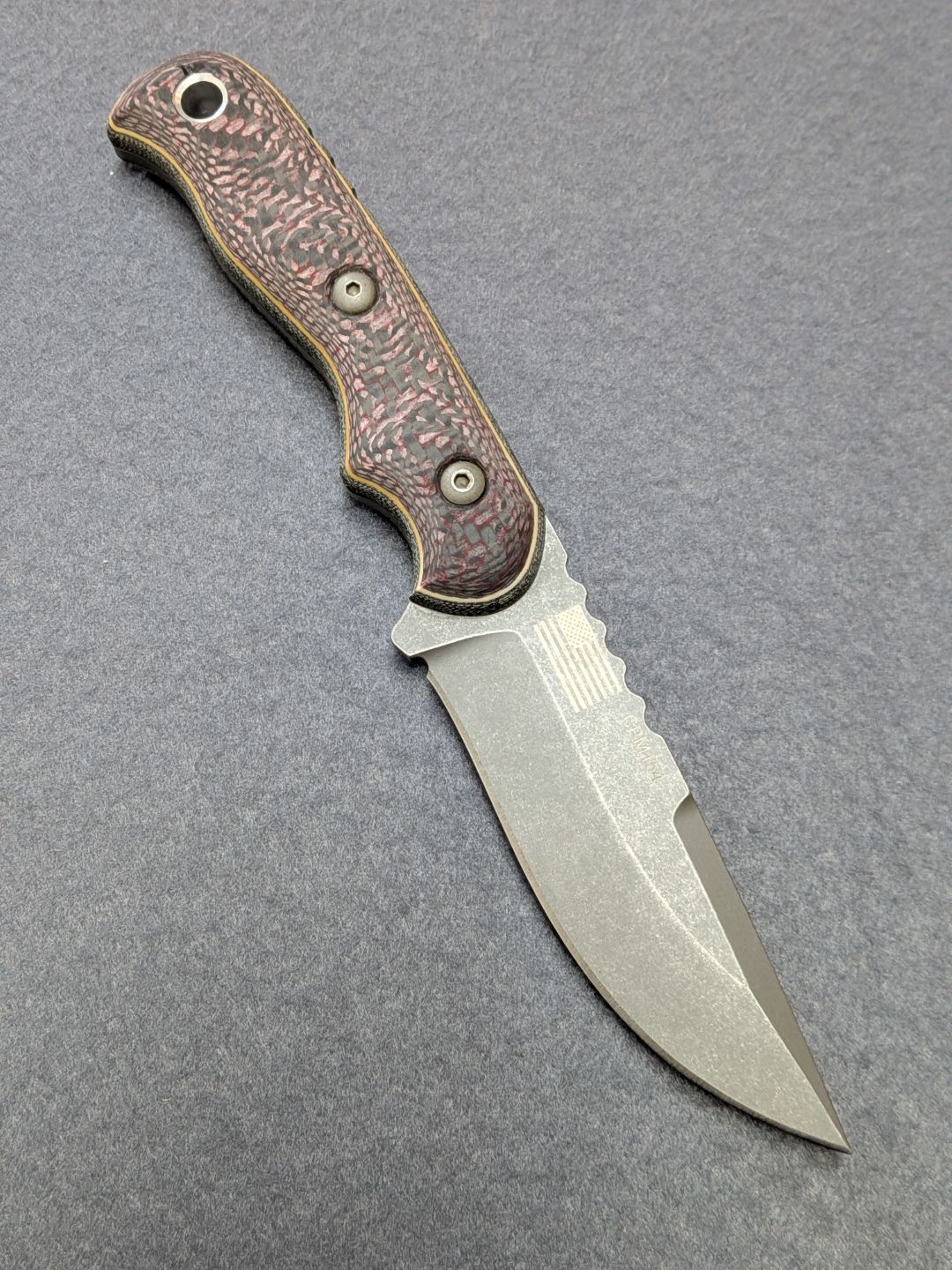 Tops Knives "20th Anniversary Tex Creek" CPM 154 / Carbon Micarta (SH) - Image 4