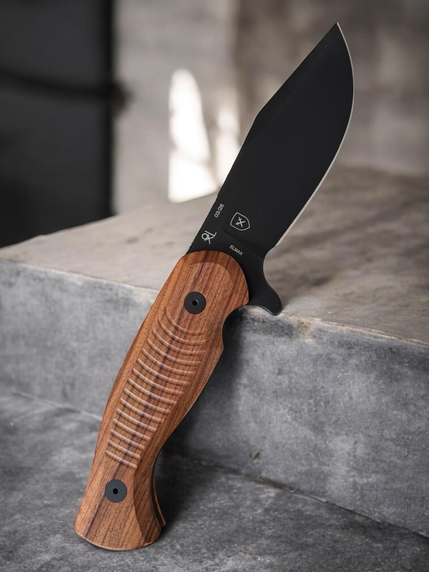 Fox Knives | EASTWOOD TIGER | Fixed - Elmax PVD / Santosholz XX/26 LIMITED TFG EDITION - GvP Design – Bild 4