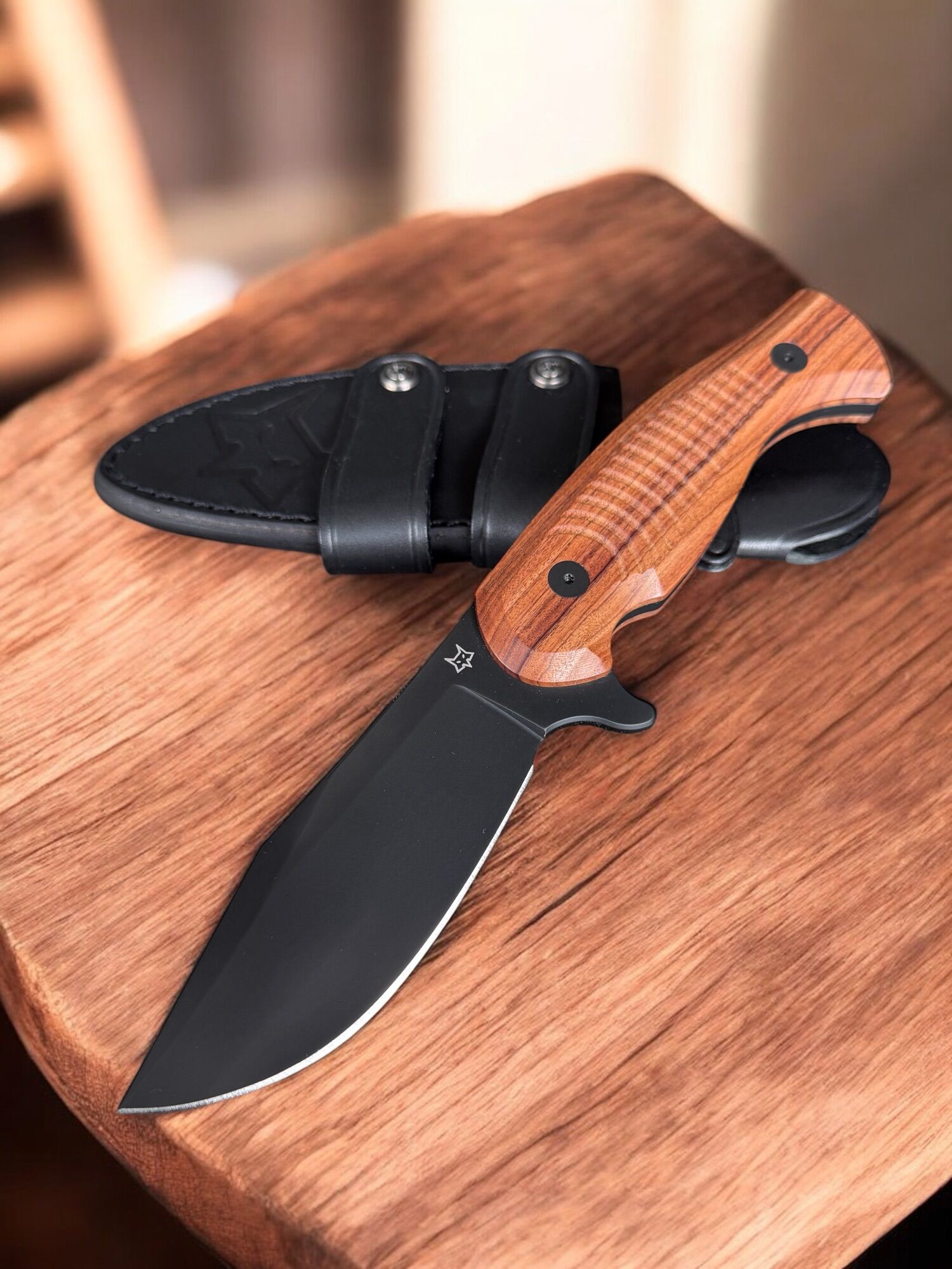 Fox Knives | EASTWOOD TIGER | Fixed - Elmax PVD / Santosholz XX/26 LIMITED TFG EDITION - GvP Design – Bild 2