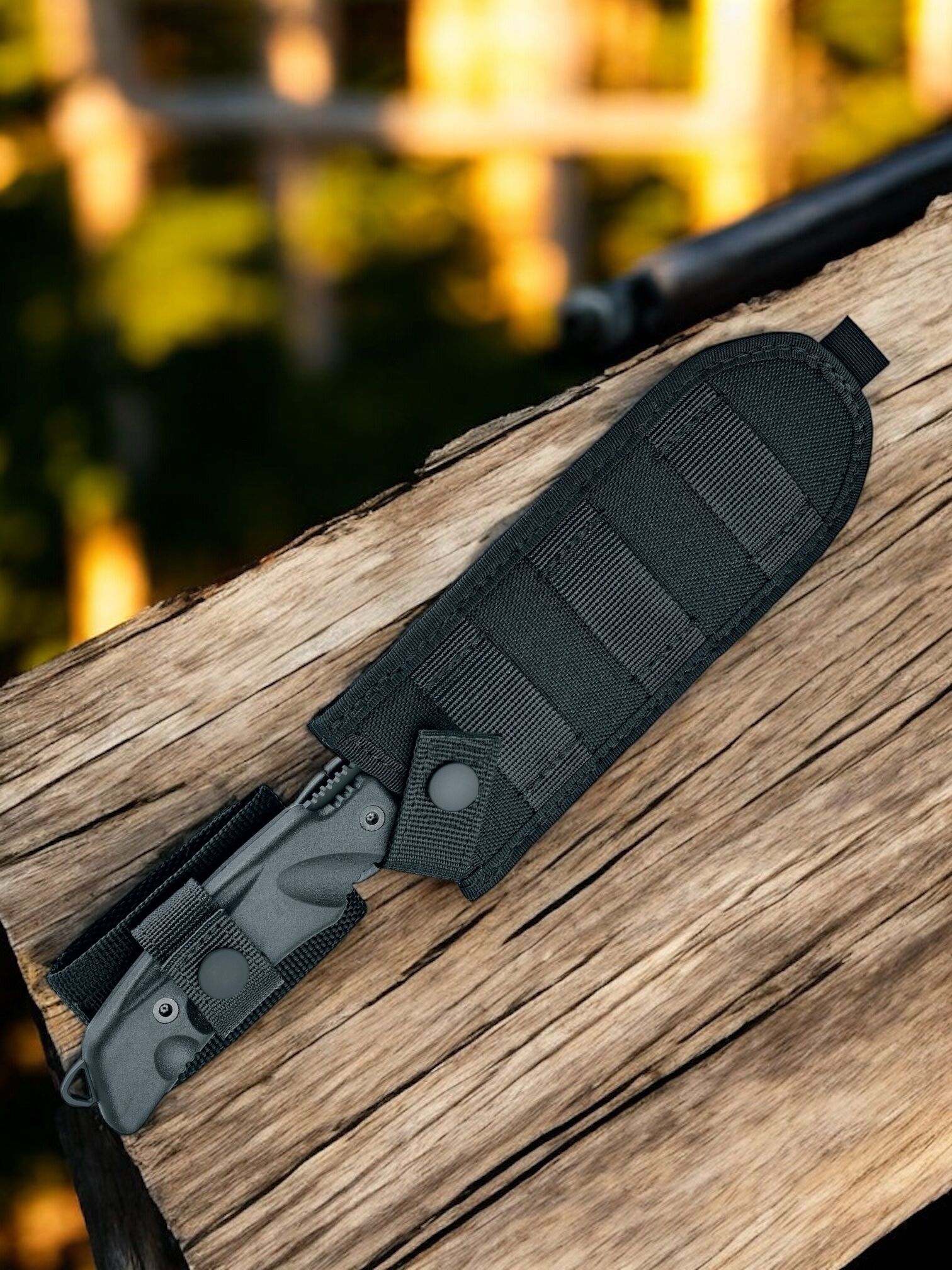 Fox Knives | PARUS | Fixed - N690 / Black Forprene - Nylon-Scheide mit MOLLE-System inkl. Survival-Kit - FX-9CM06 – Bild 4