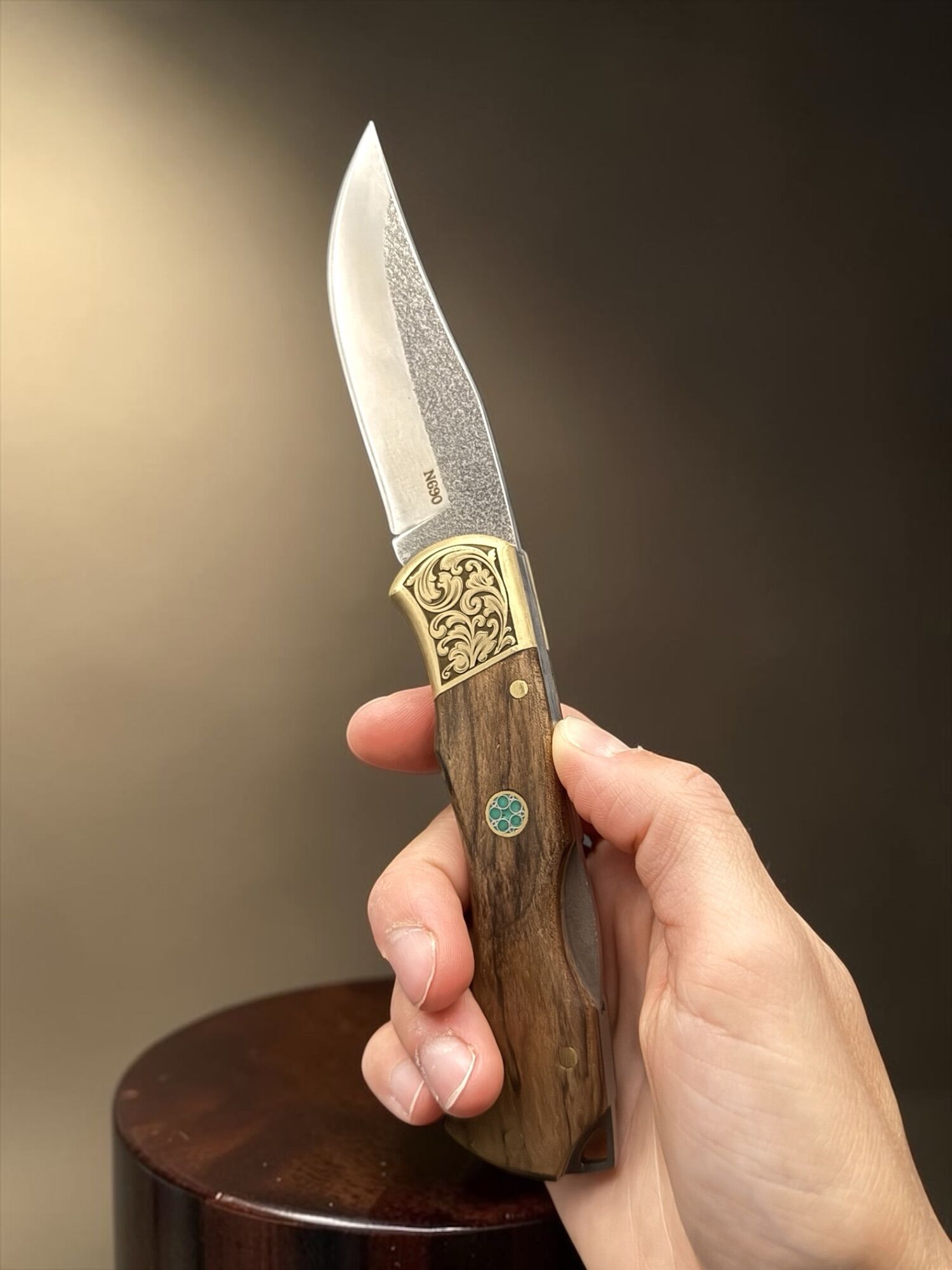 BIÇAK BURADA | TAURUS GUARD | Handmade - N690 & Walnut wood / industrial wood (composite wood) - Image 14