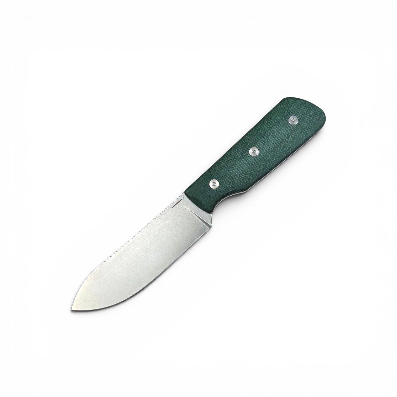 Straight Line EDC | BIGGER DIGGER | 14C28N / Green Canvas Micarta